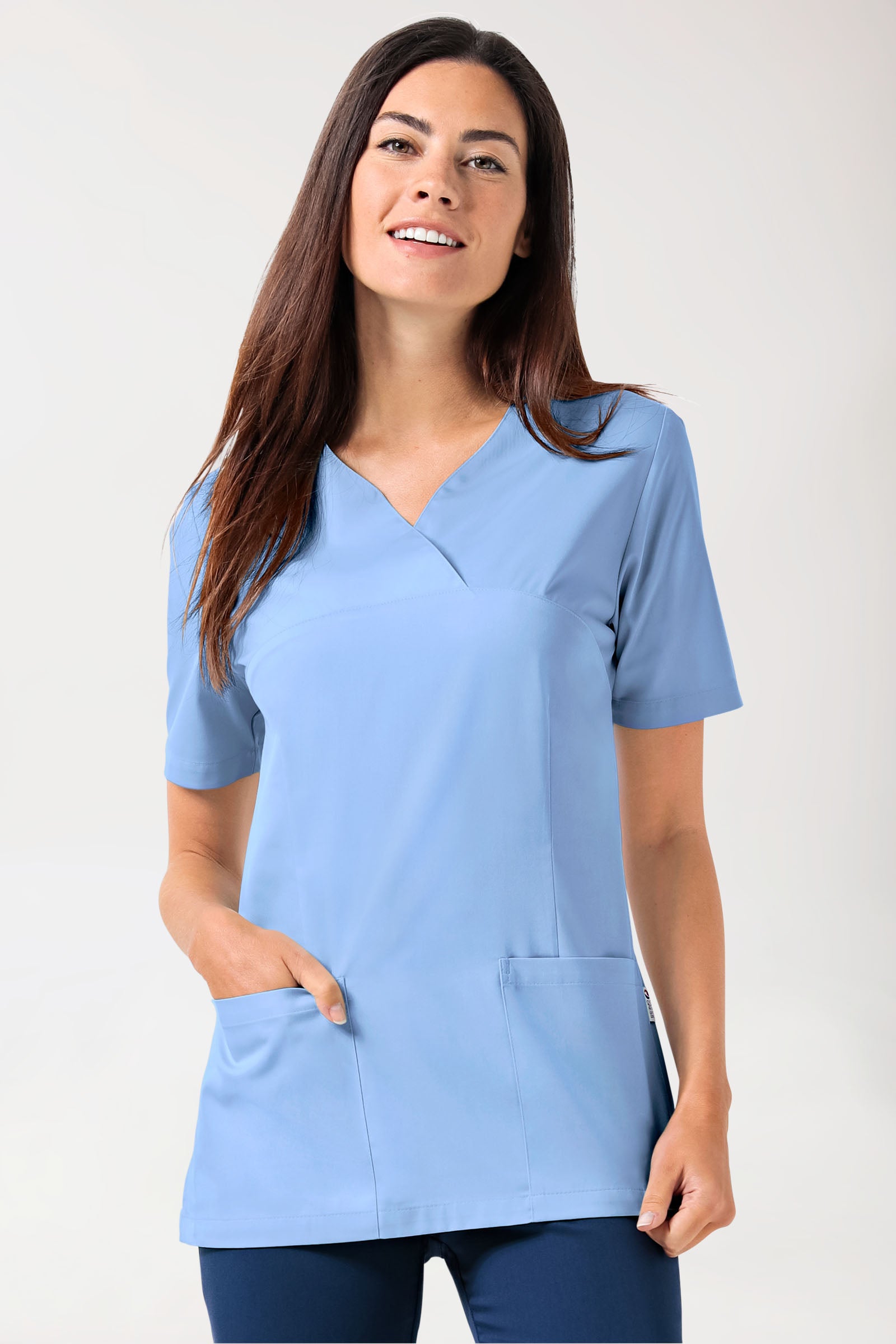 CORE Tunique Femme - Décolleté Cœur bleu ciel