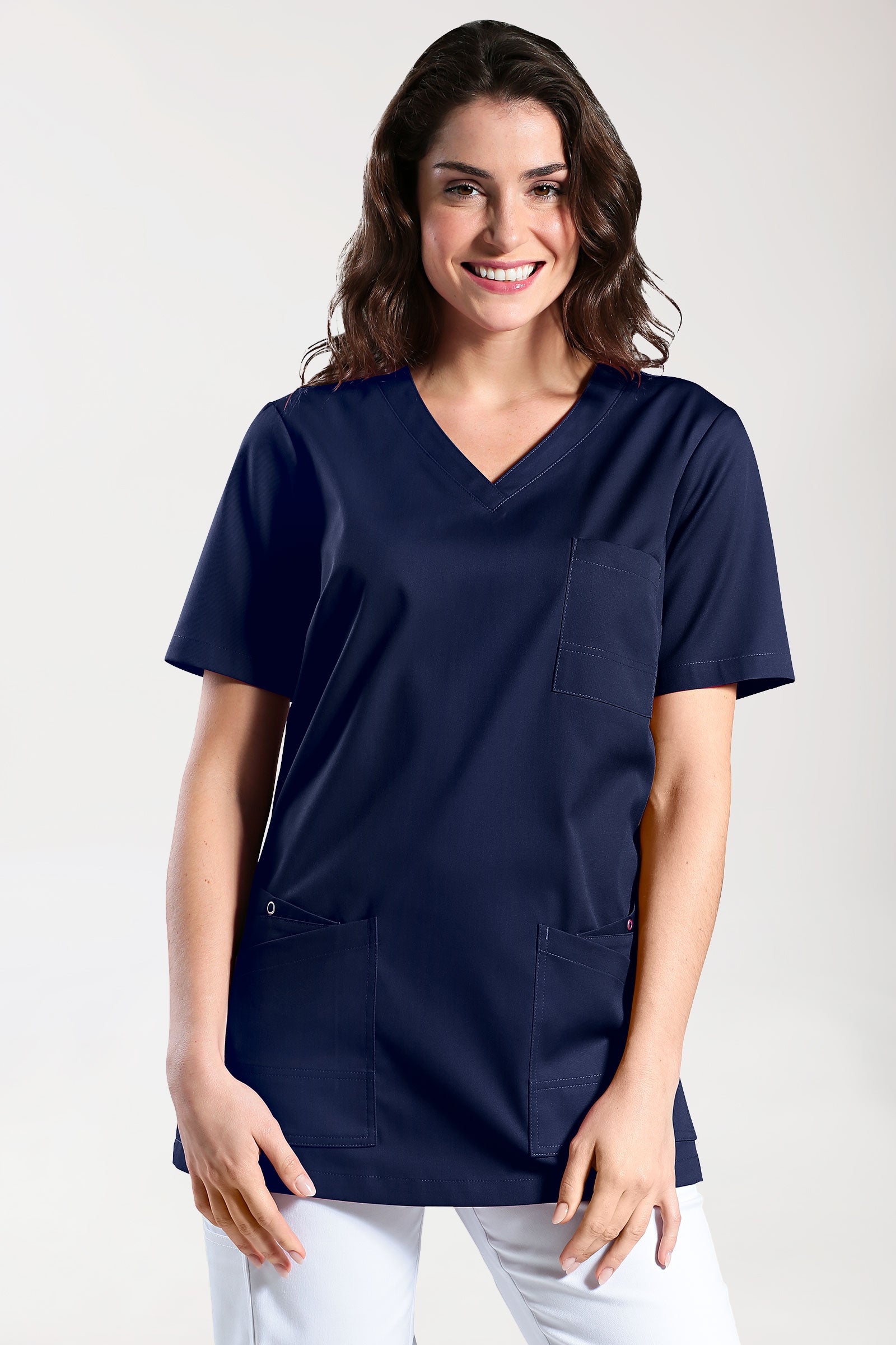 CLINIC STRETCH Tunique Femme - Manche courte bleu navy