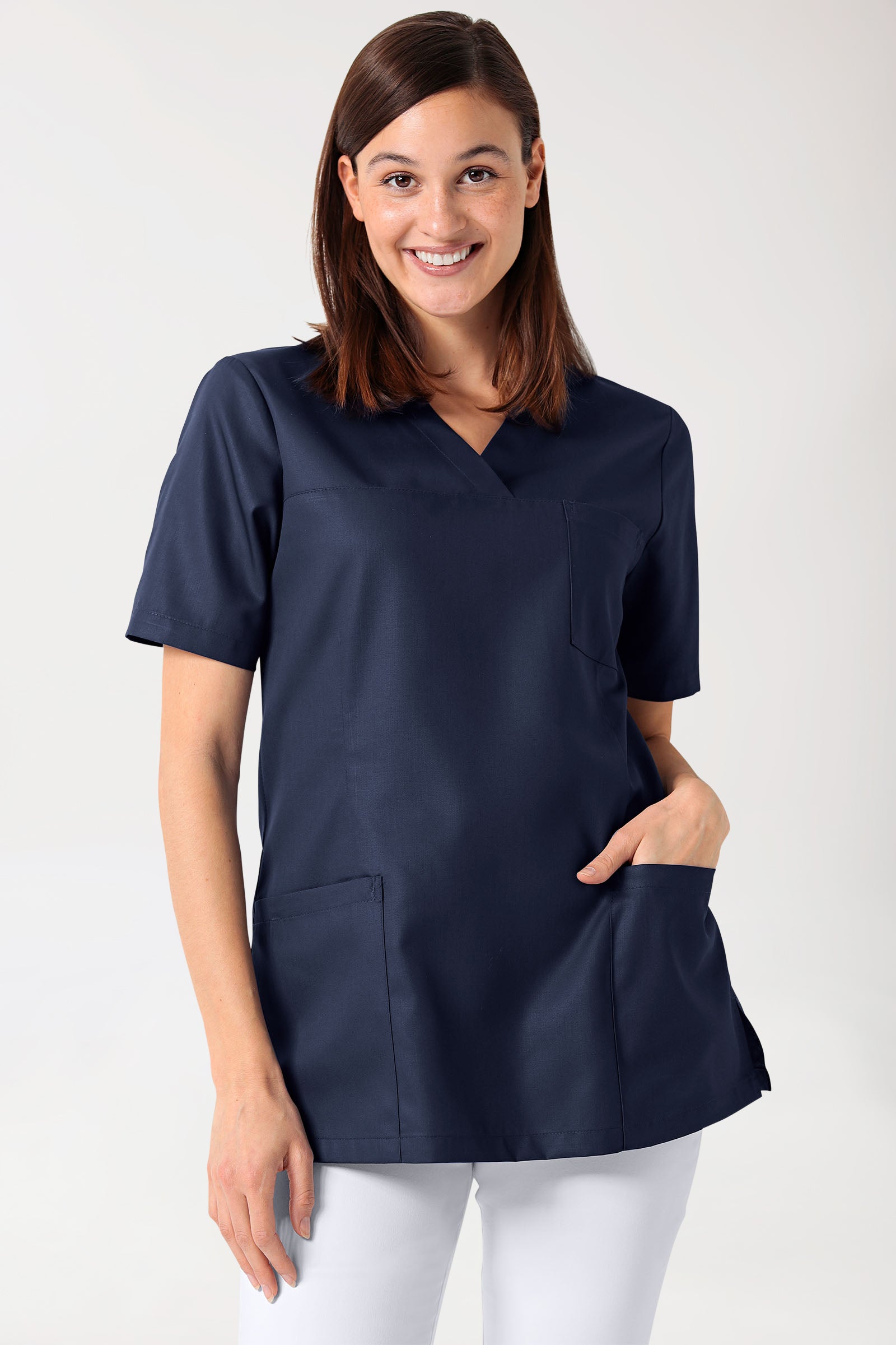 GREEN Tunique Femme - Décolleté V bleu navy