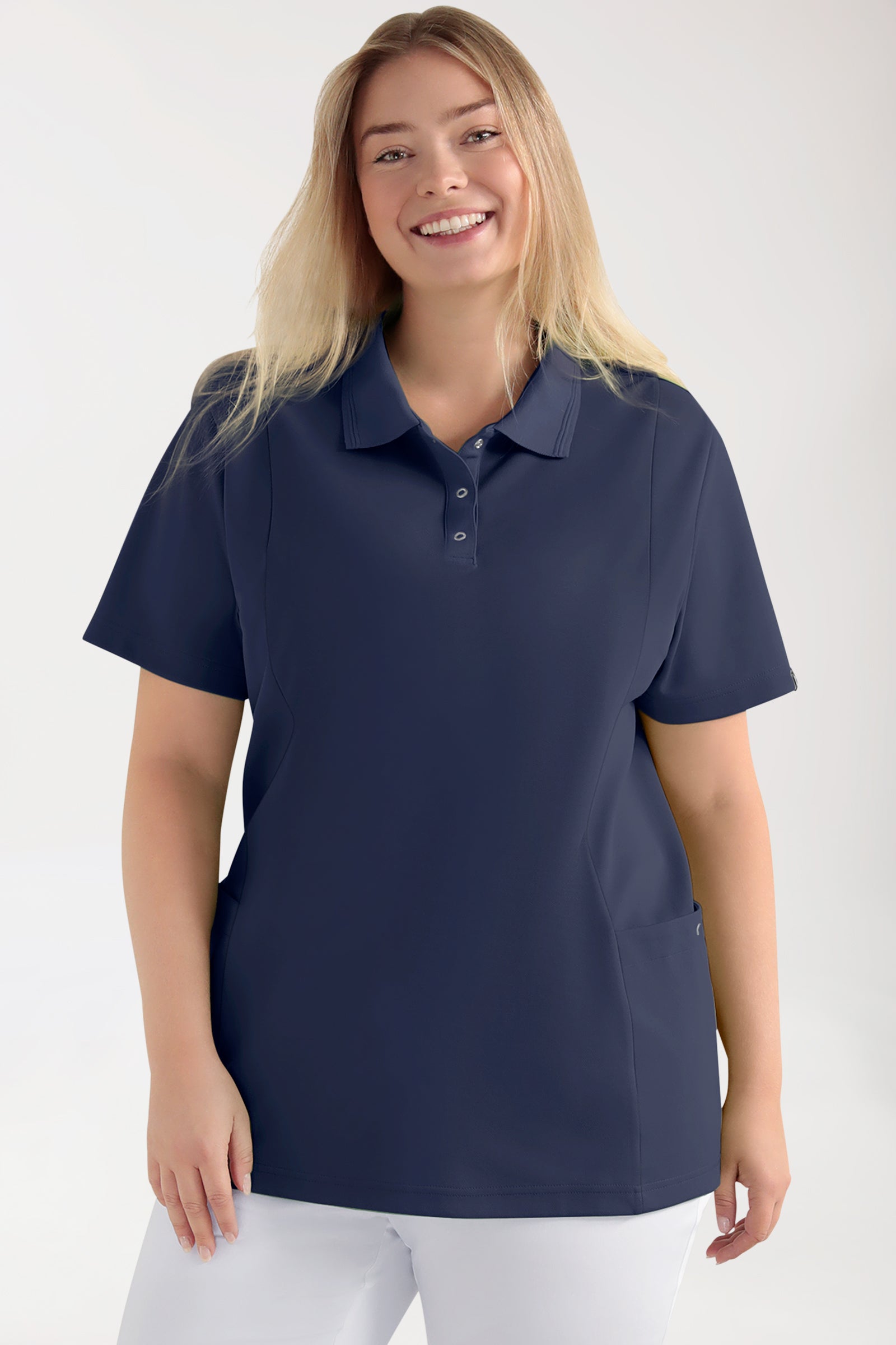 COMFY FLEX Tunique Stretch Femme - Col polo navy