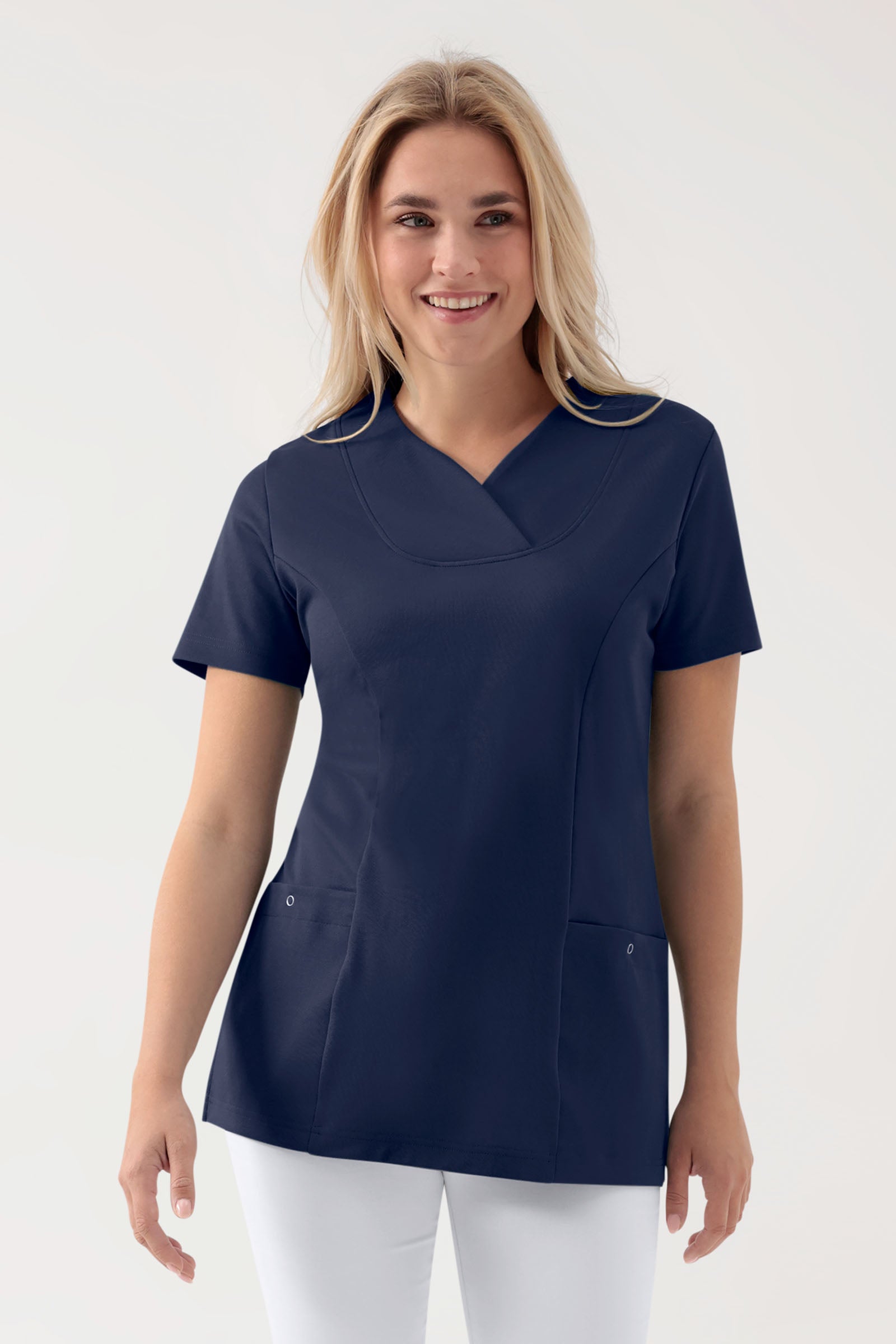 COMFY FLEX Tunique Stretch Femme - Décolleté Cœur navy