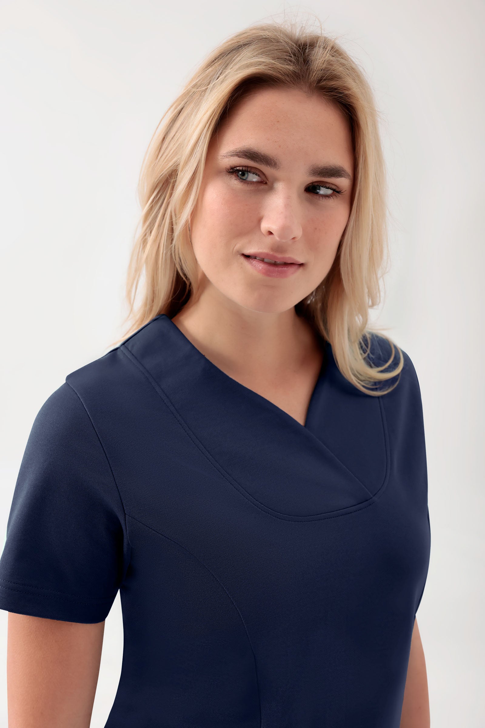 COMFY FLEX Tunique Stretch Femme - Décolleté Cœur navy