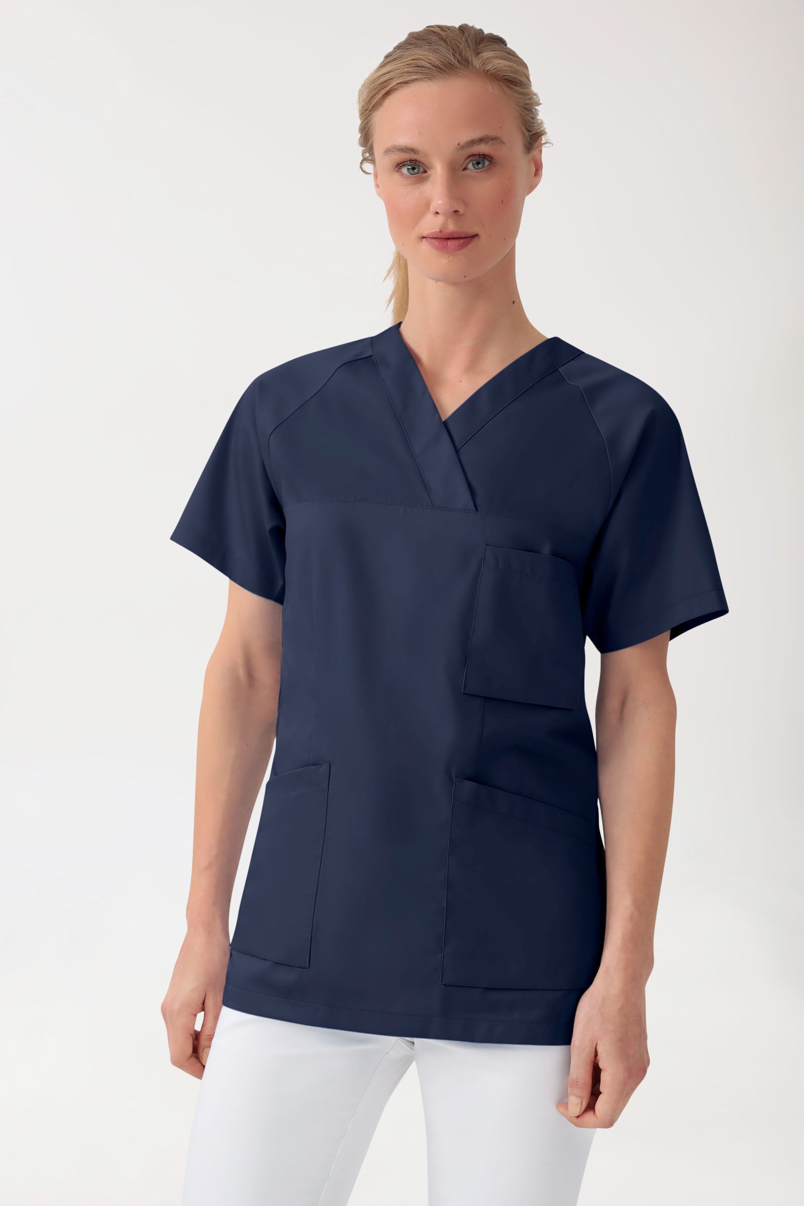LA tunique médicale femme - Décolleté V navy