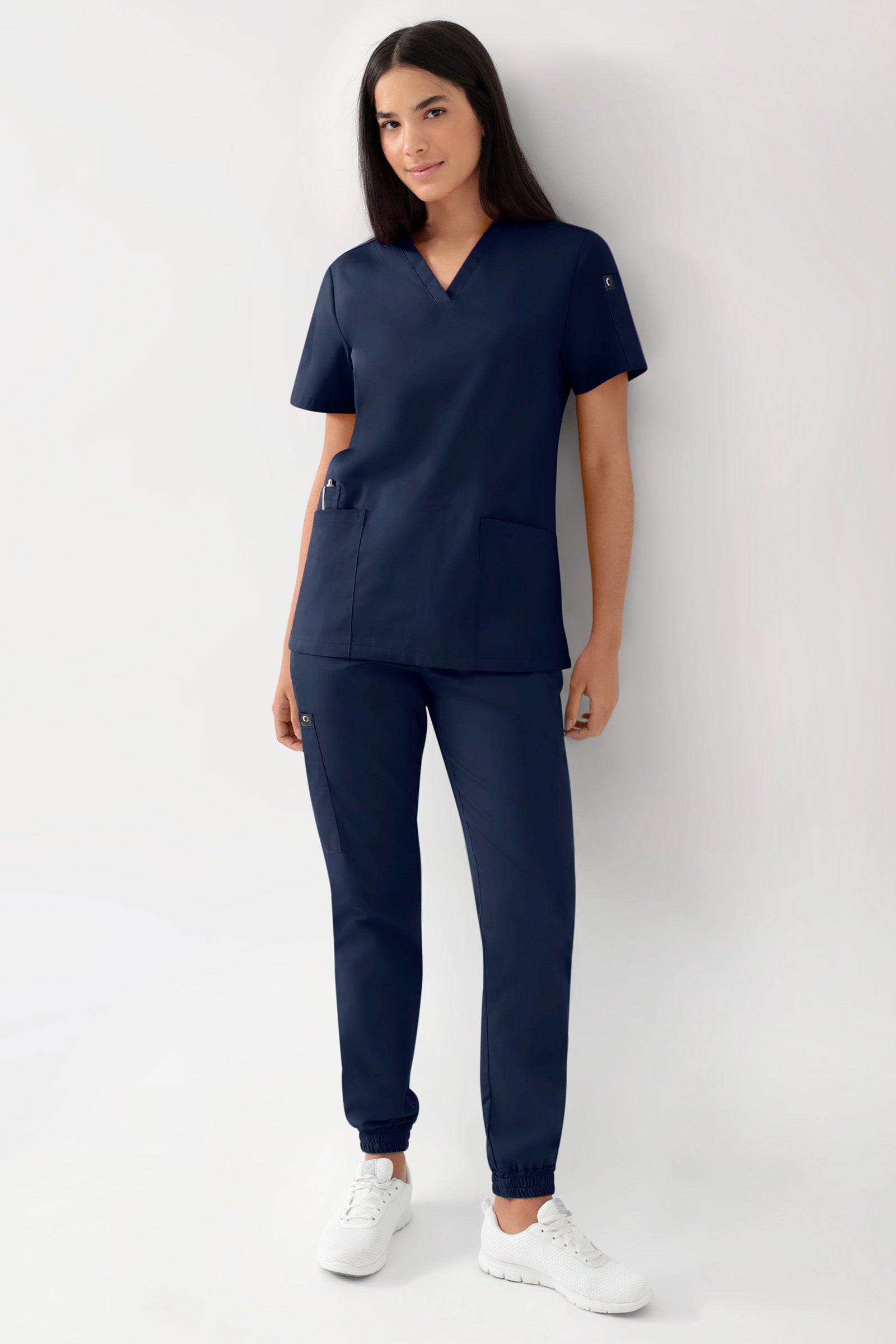 GREEN Tunique Stretch Femme - Décolleté V navy