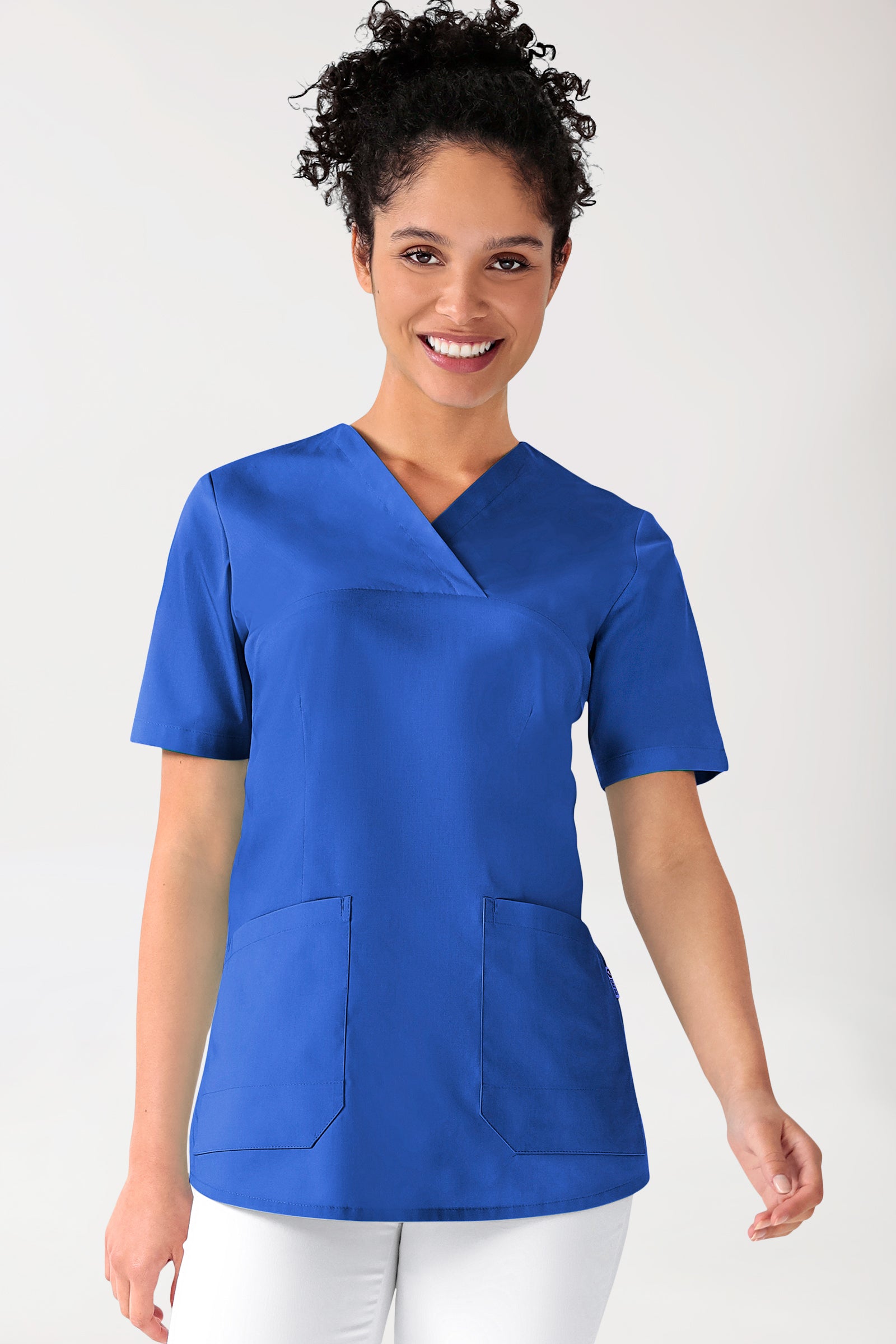 Tunique Stretch Femme - Col V bleu roi