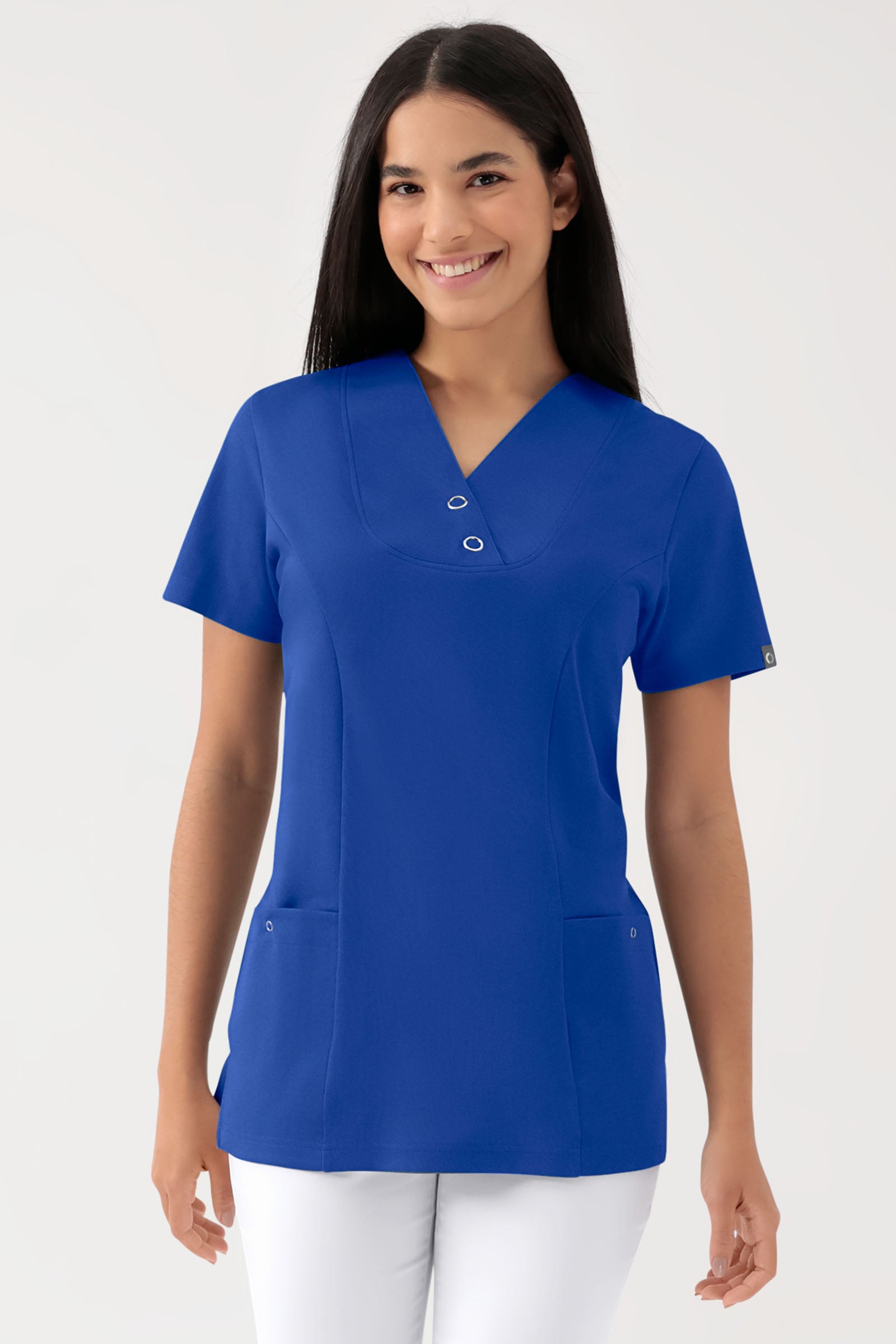 COMFY FLEX Tunique Stretch Femme - Boutons-pression blue roi