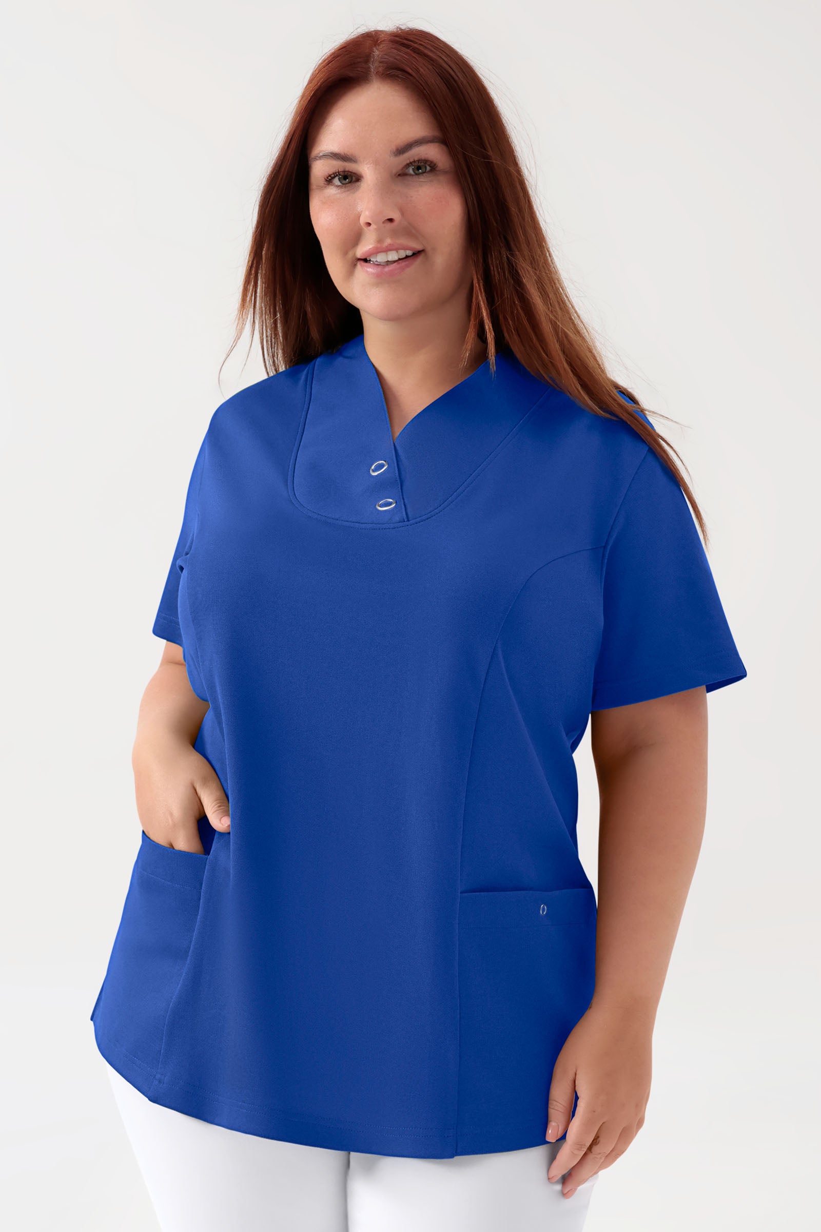 COMFY FLEX Tunique Stretch Femme - Boutons-pression blue roi