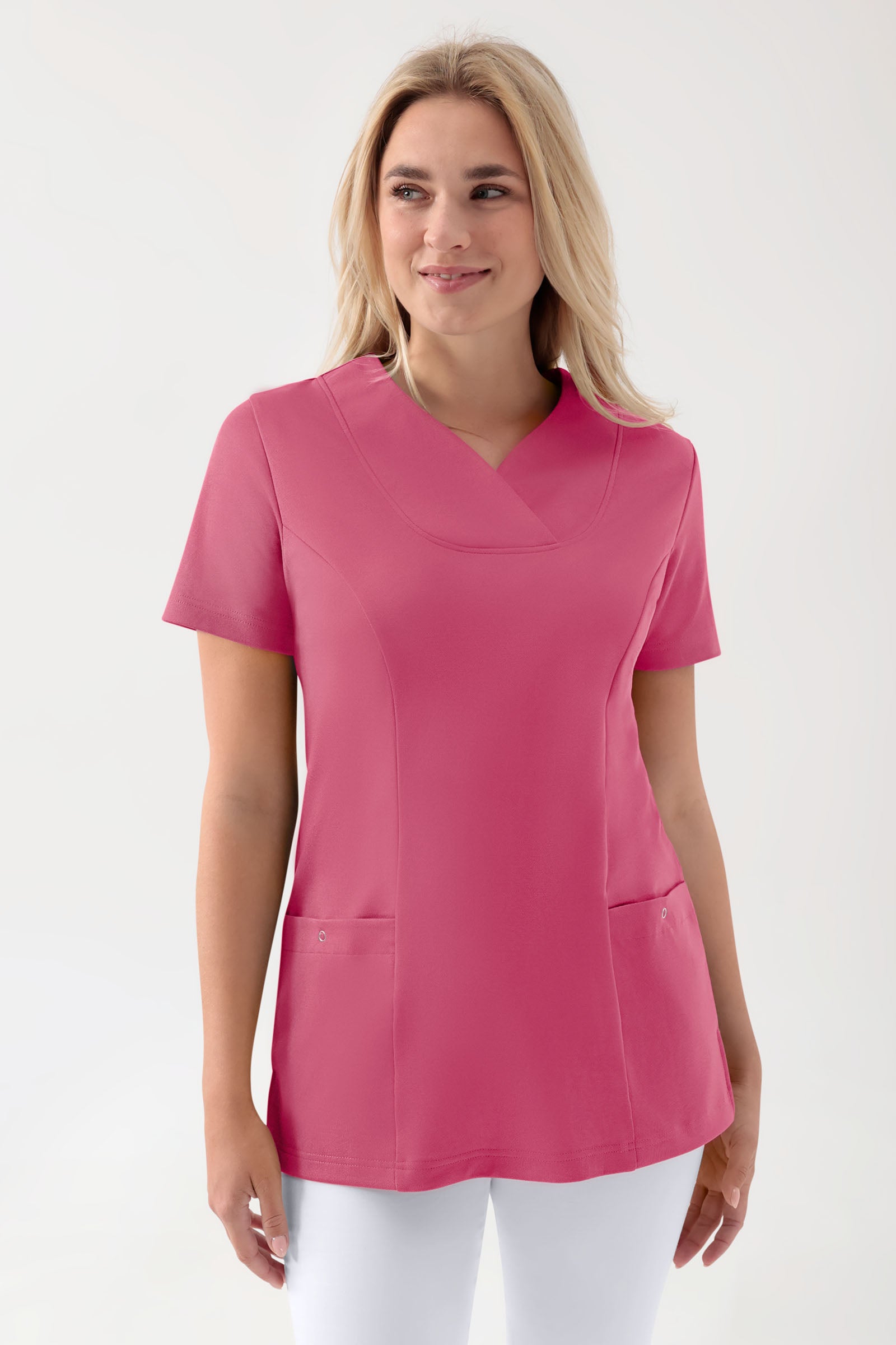 COMFY FLEX Tunique Stretch Femme - Décolleté Cœur bois de rose