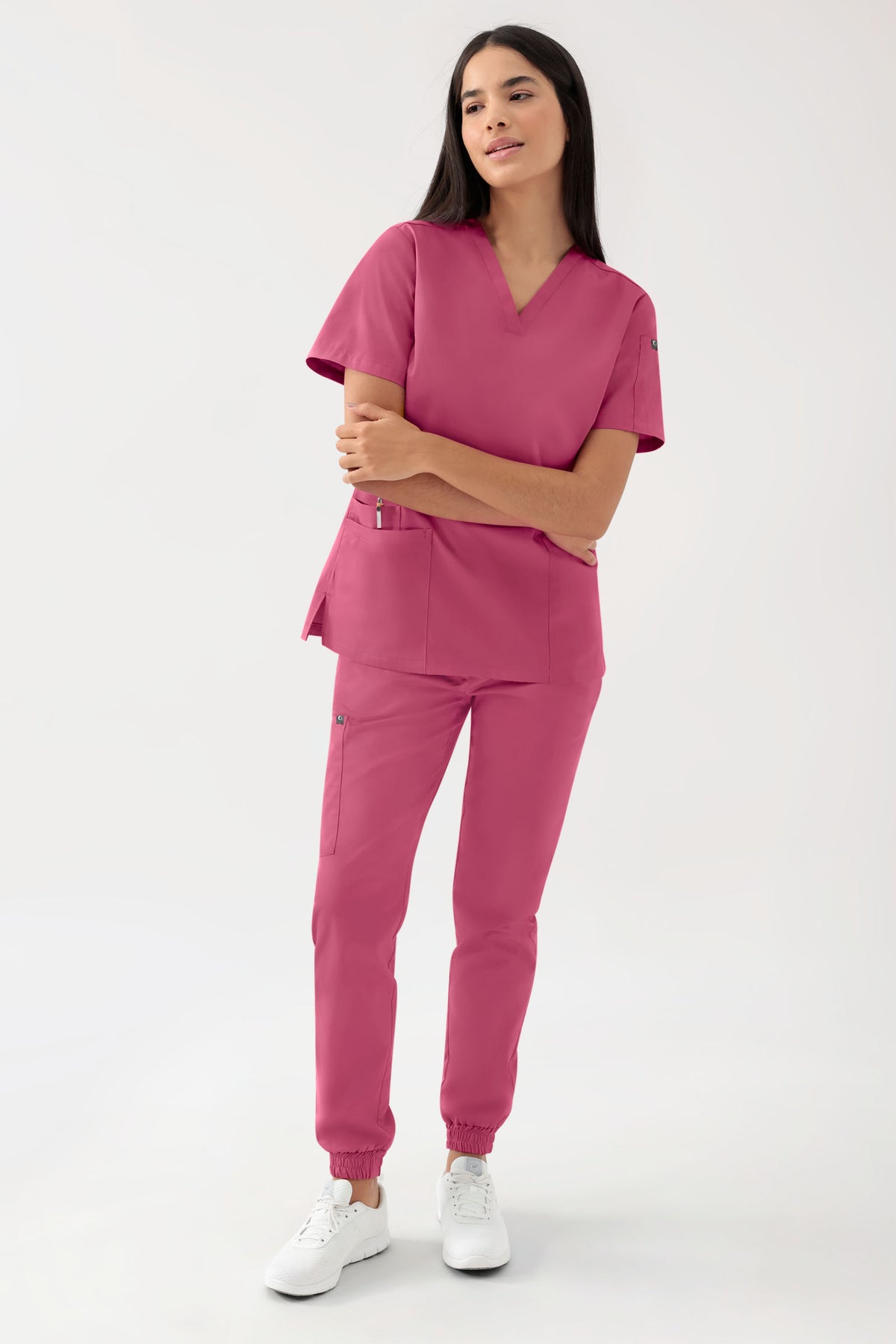GREEN Tunique Stretch Femme - Décolleté V bois de rose, Vue de face