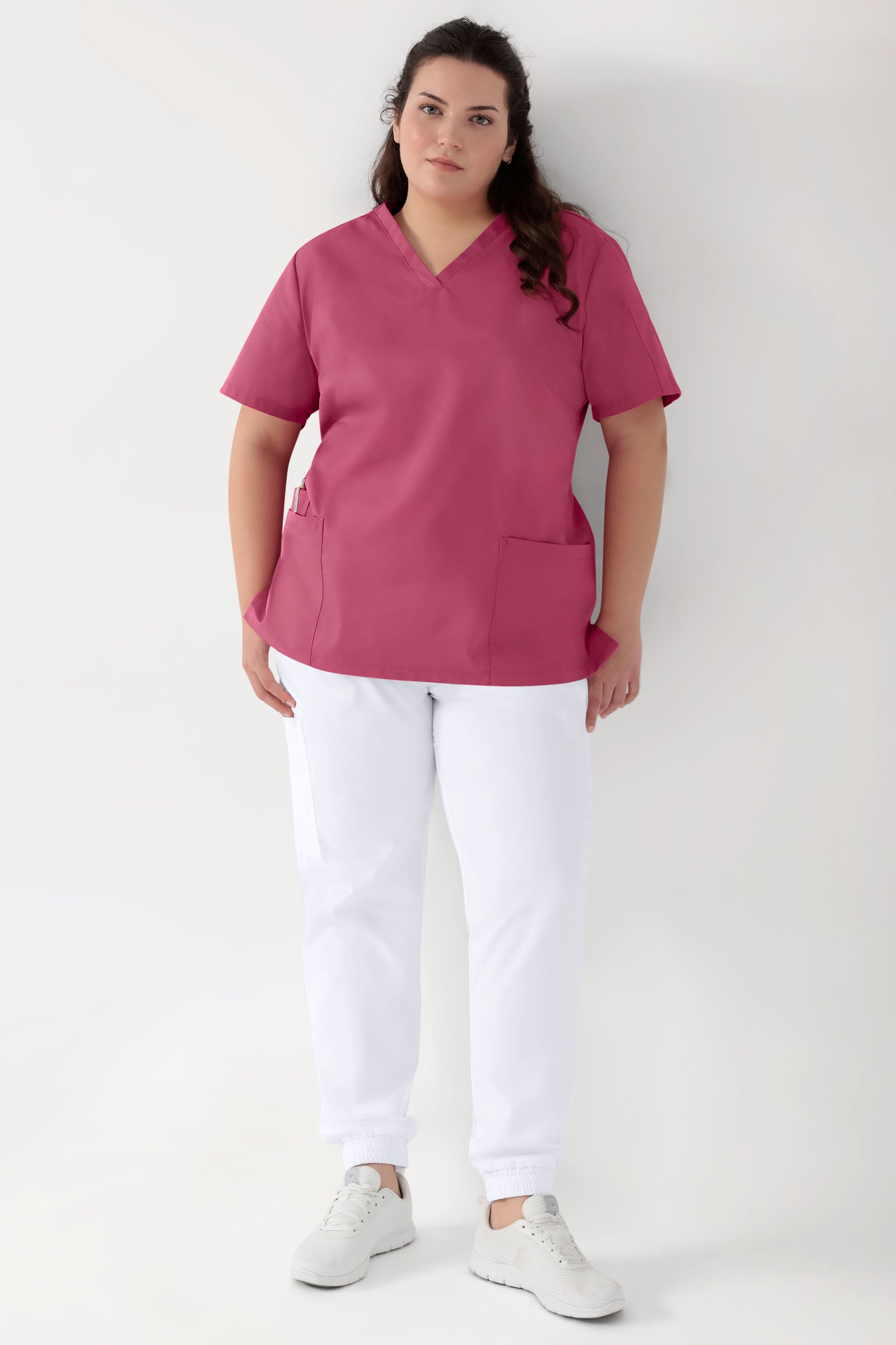 GREEN Tunique Stretch Femme - Décolleté V bois de rose, Vue de face