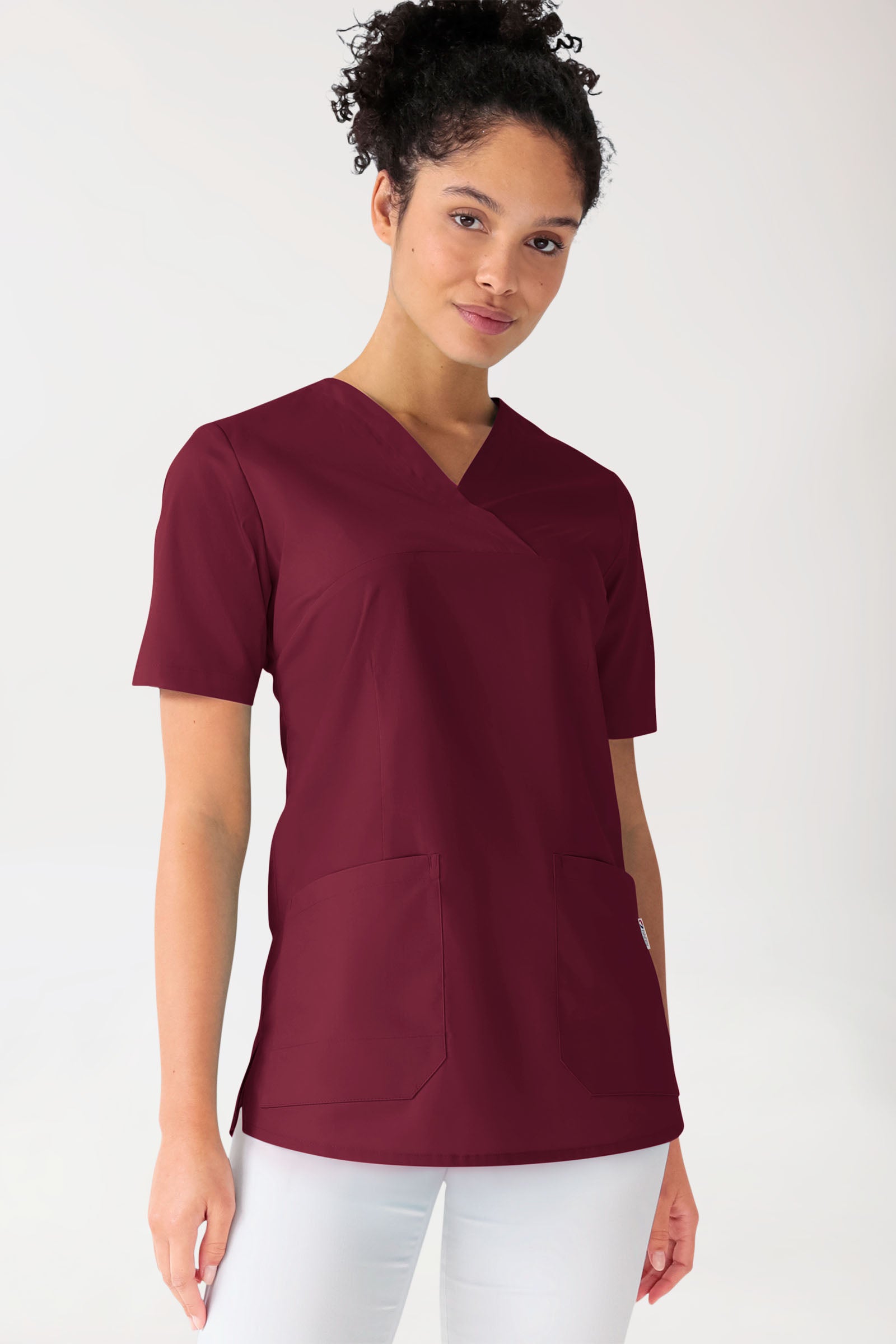 Tunique Stretch Femme - Col V bordeaux