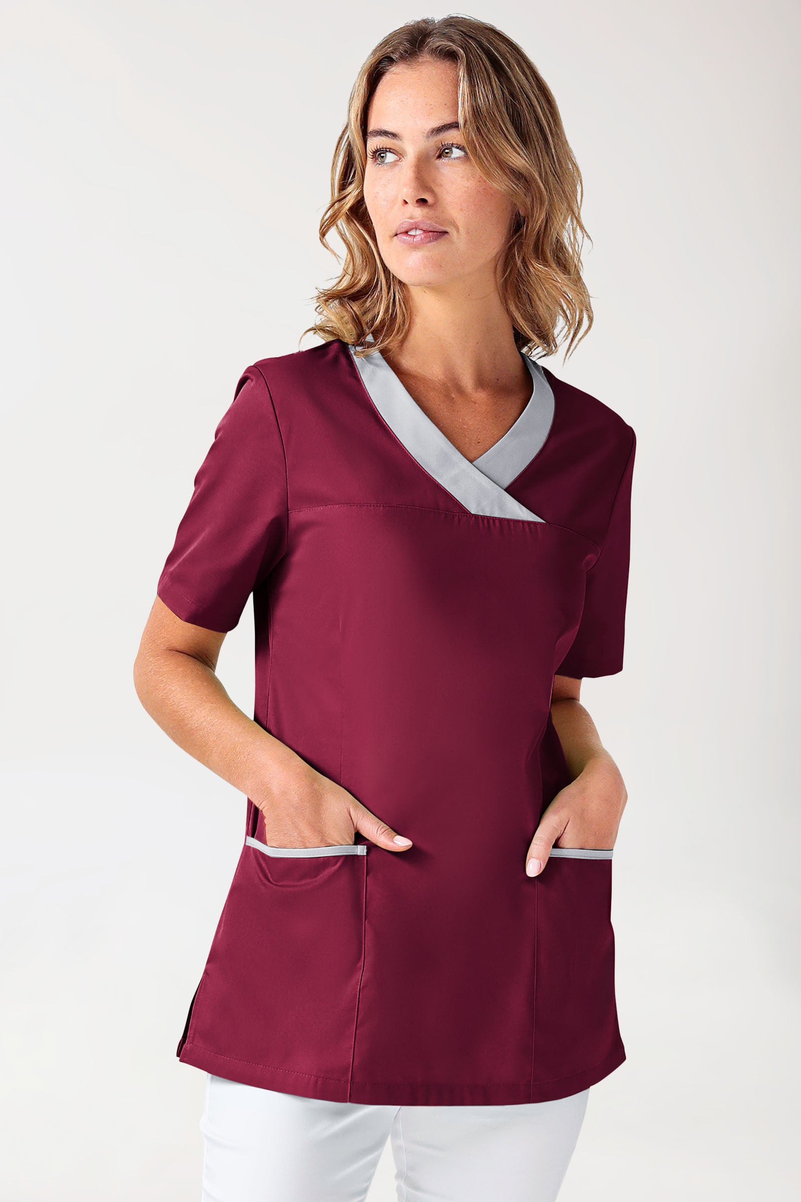 CORE Tunique Femme bordeaux/gris