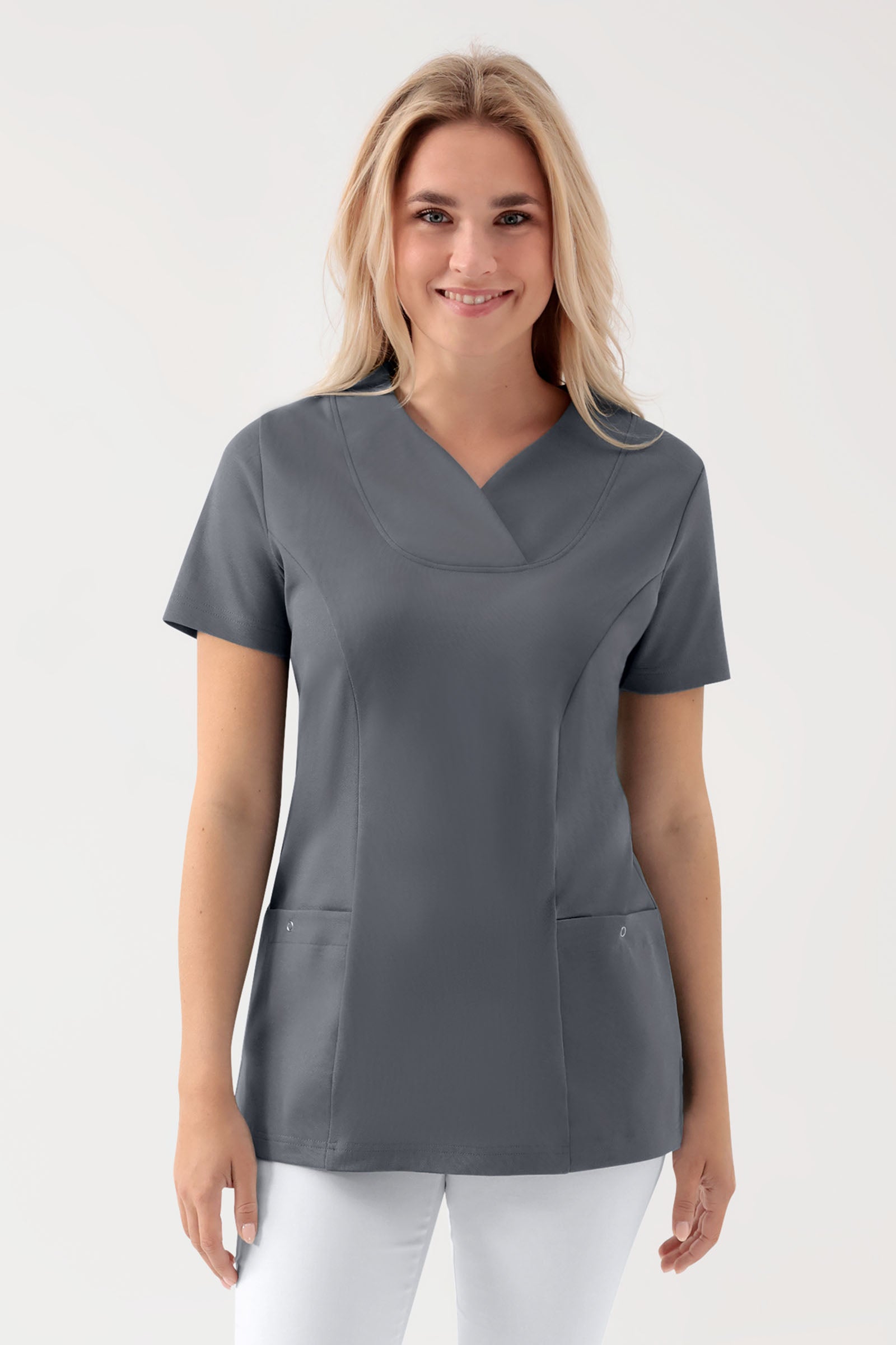 COMFY FLEX Tunique Stretch Femme - Décolleté Cœur galet