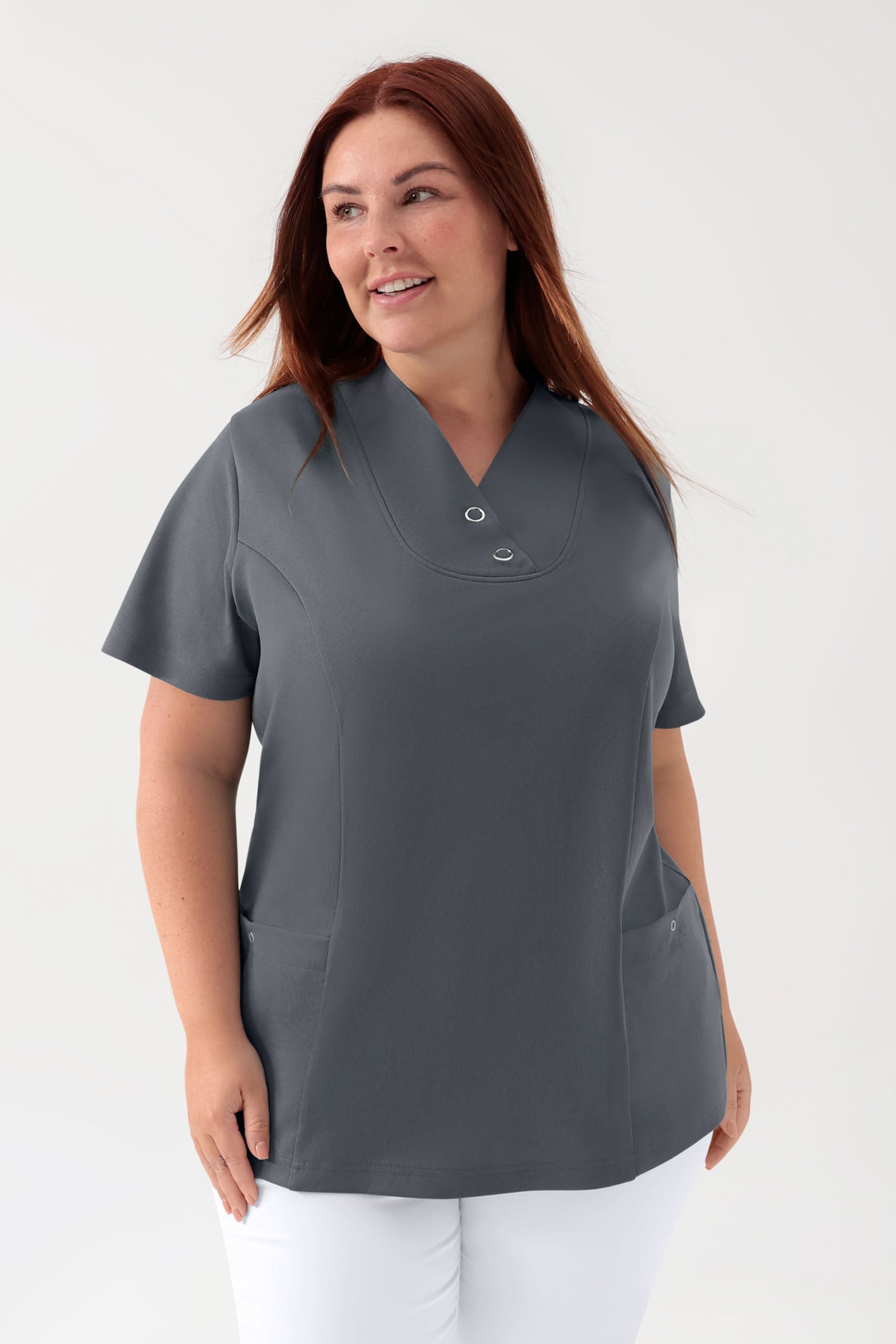 COMFY FLEX Tunique Stretch Femme - Boutons-pression galet
