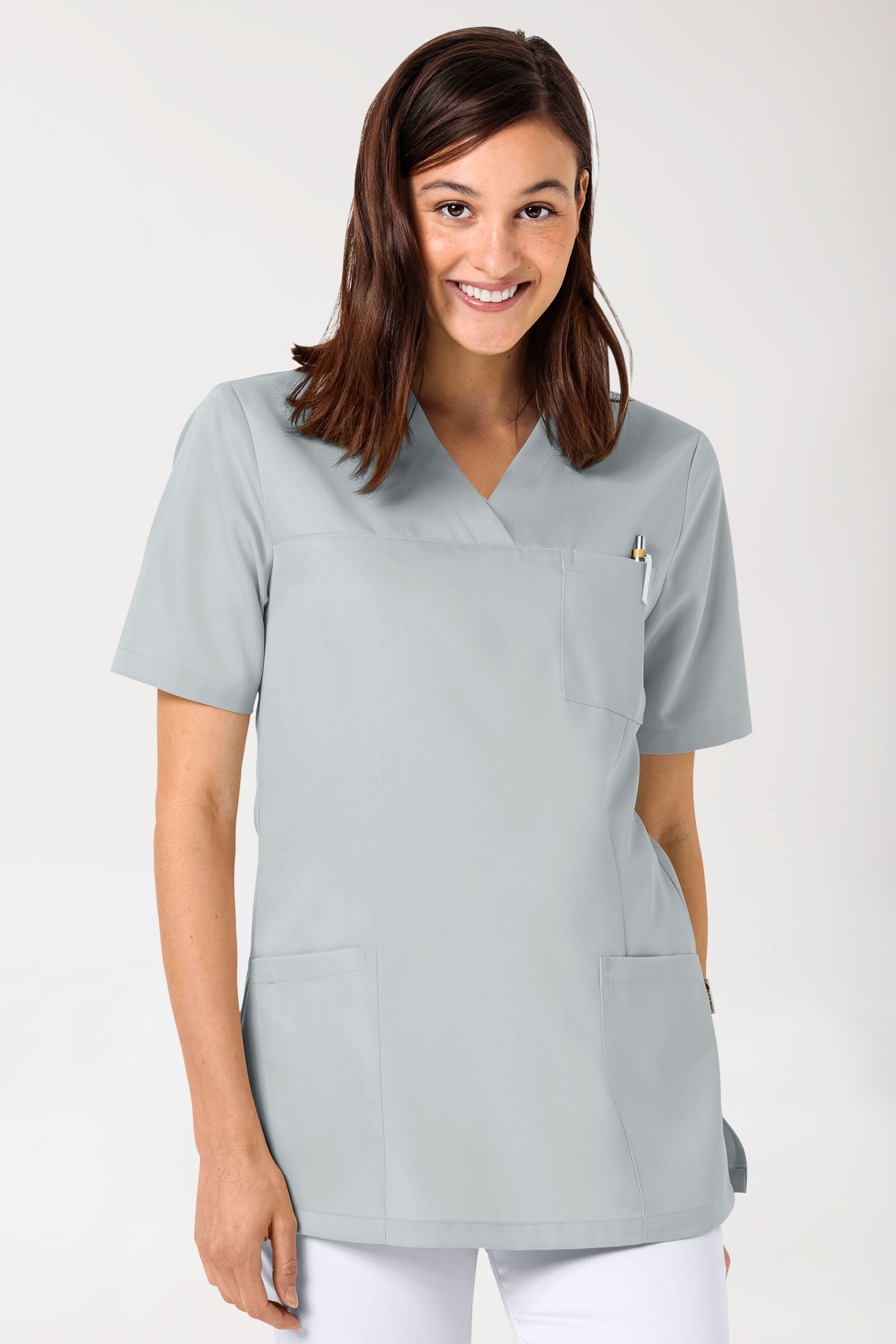 GREEN Tunique Femme - Décolleté V gris moyen