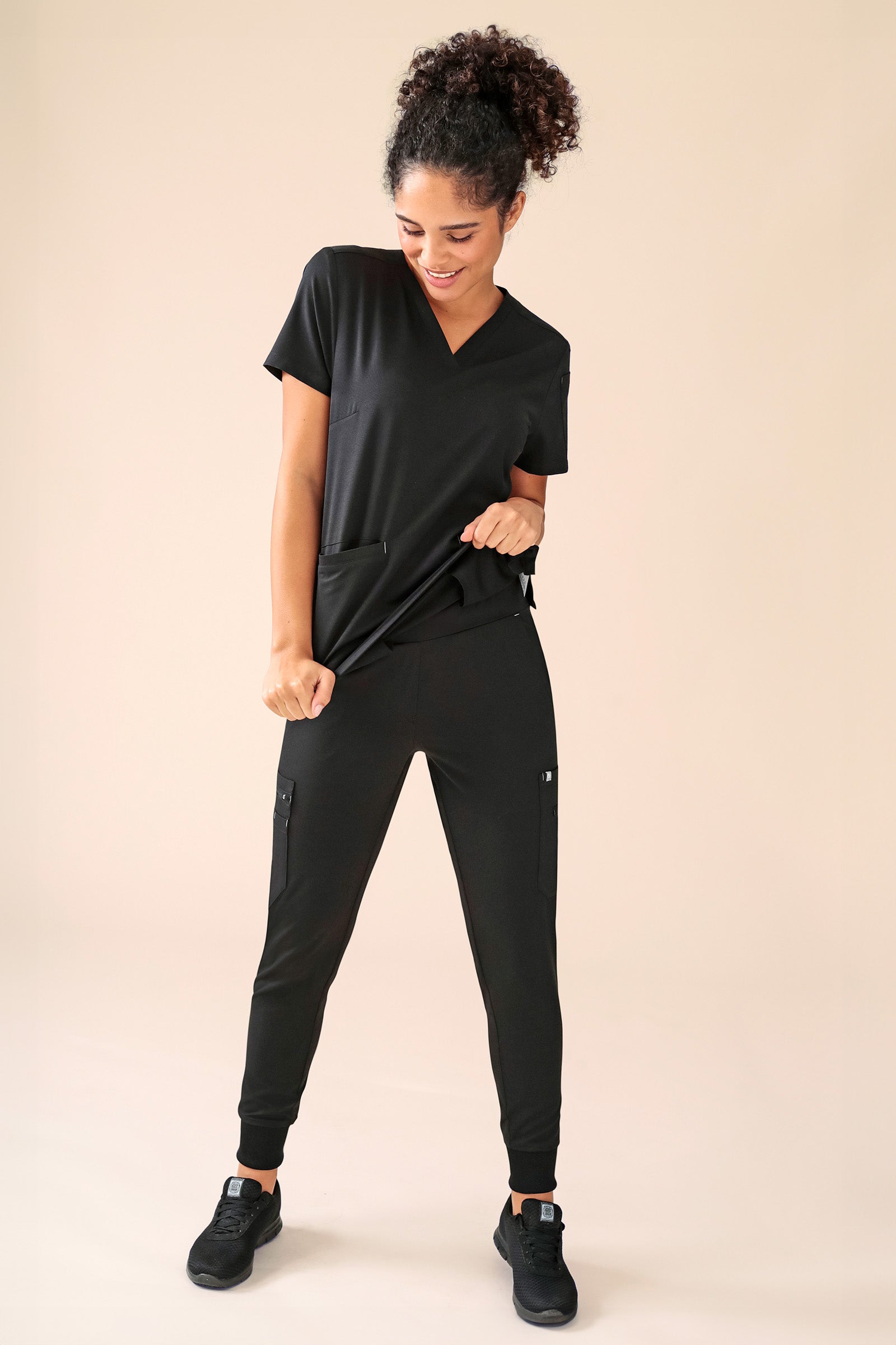KAERE Tunique Femme - Lot de 3 - Décolleté V noir