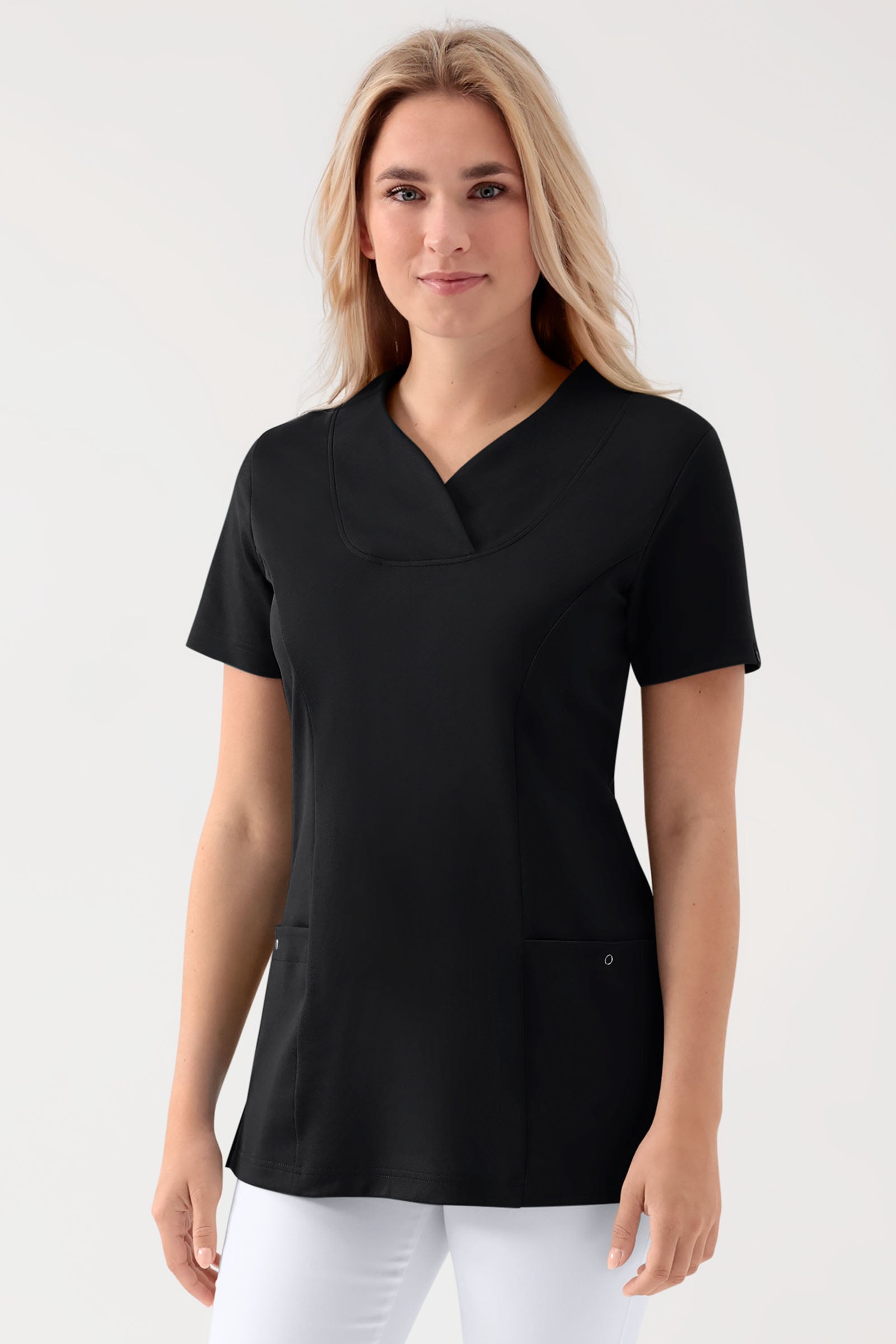 COMFY FLEX Tunique Stretch Femme - Décolleté Cœur noir