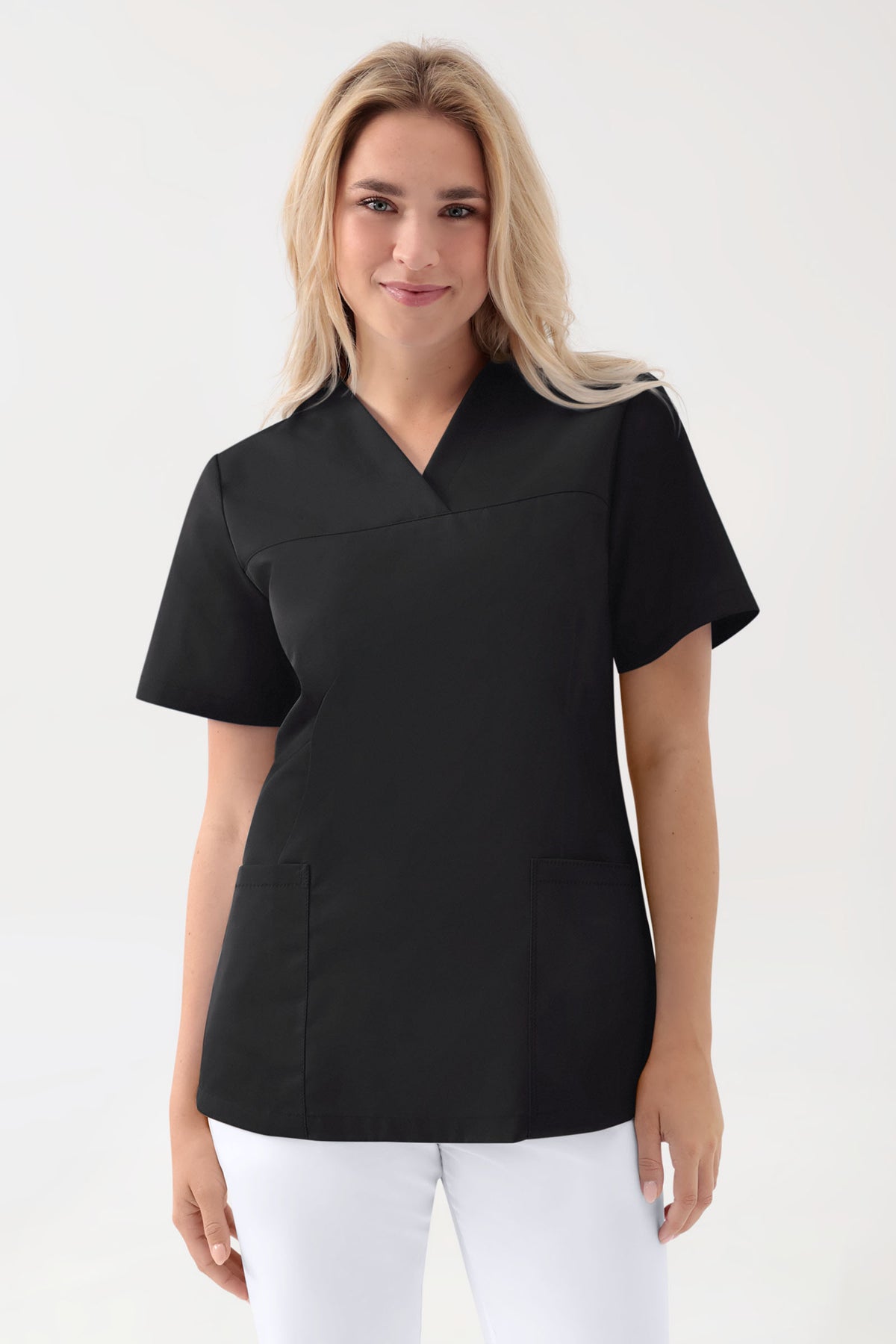 Tunique Stretch Femme - Décolleté V noir, Vue de face