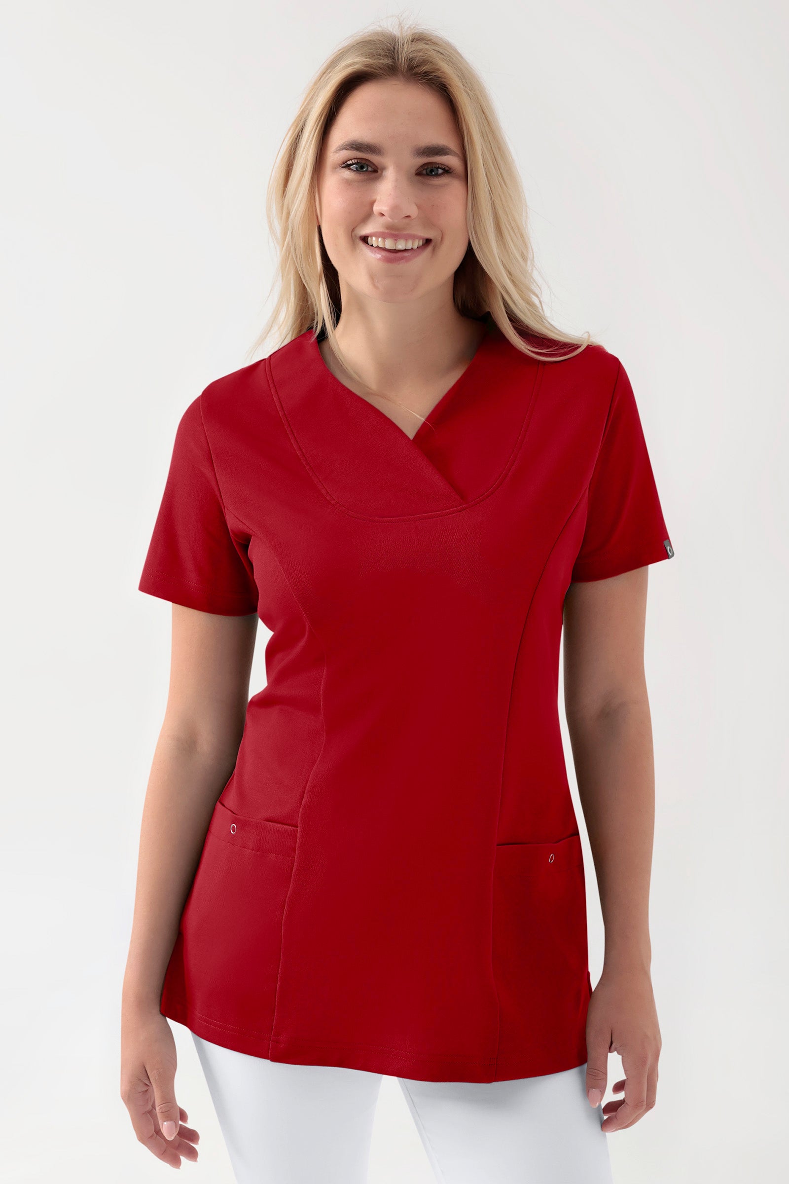 COMFY FLEX Tunique Stretch Femme - Décolleté Cœur rouge