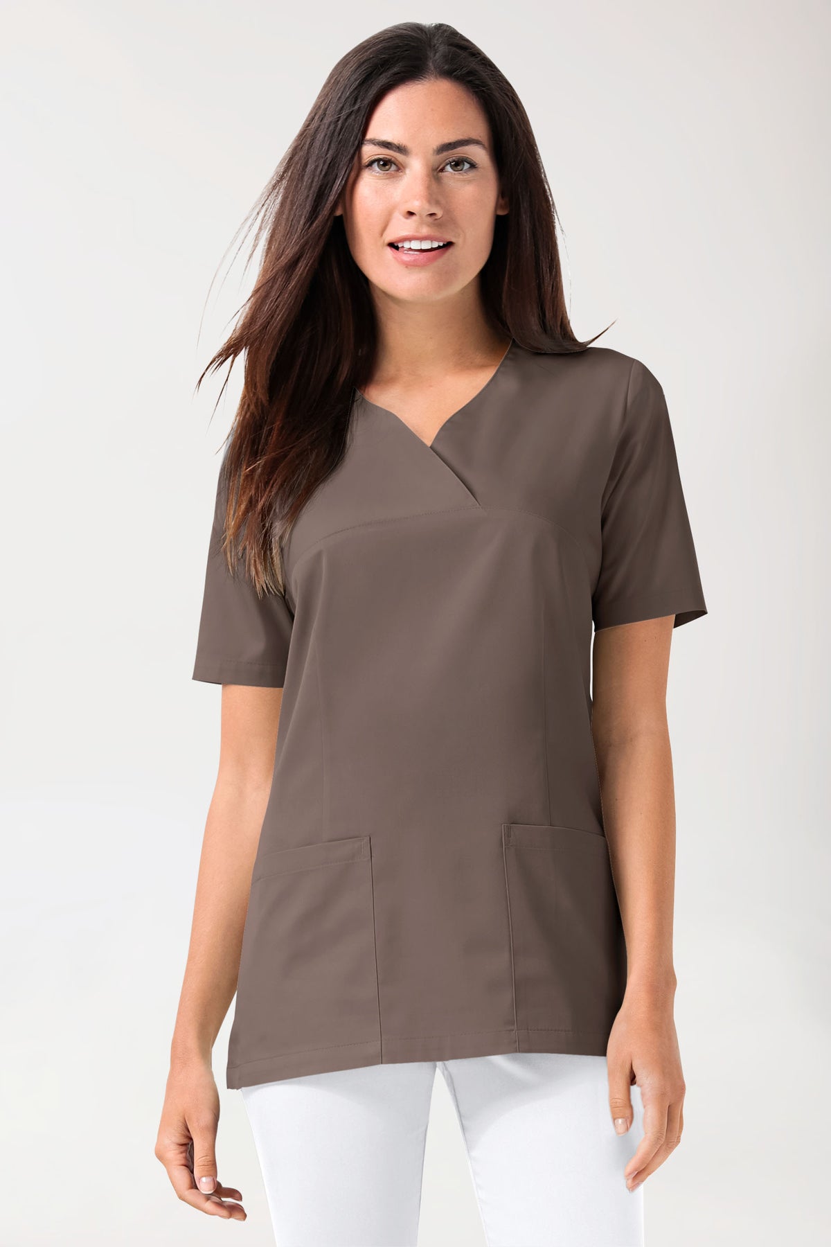 CORE Tunique Femme - Décolleté Cœur taupe foncé