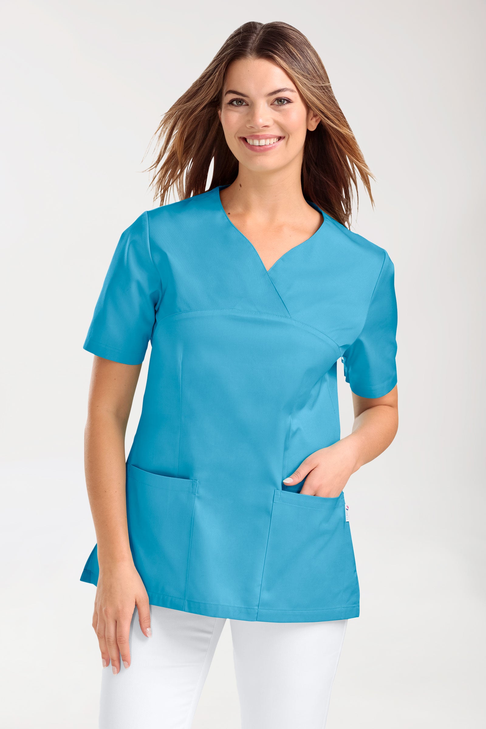 CORE Tunique Femme - Décolleté Cœur turquoise