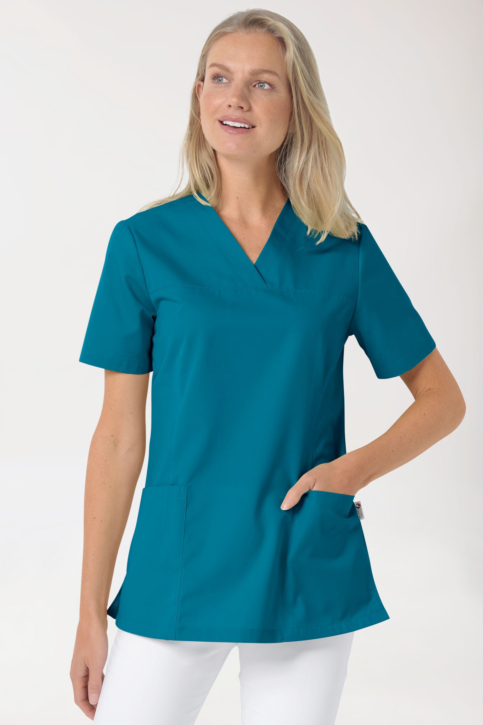 JUST STRONG Tunique Femme - Décolleté V vert pétrole
