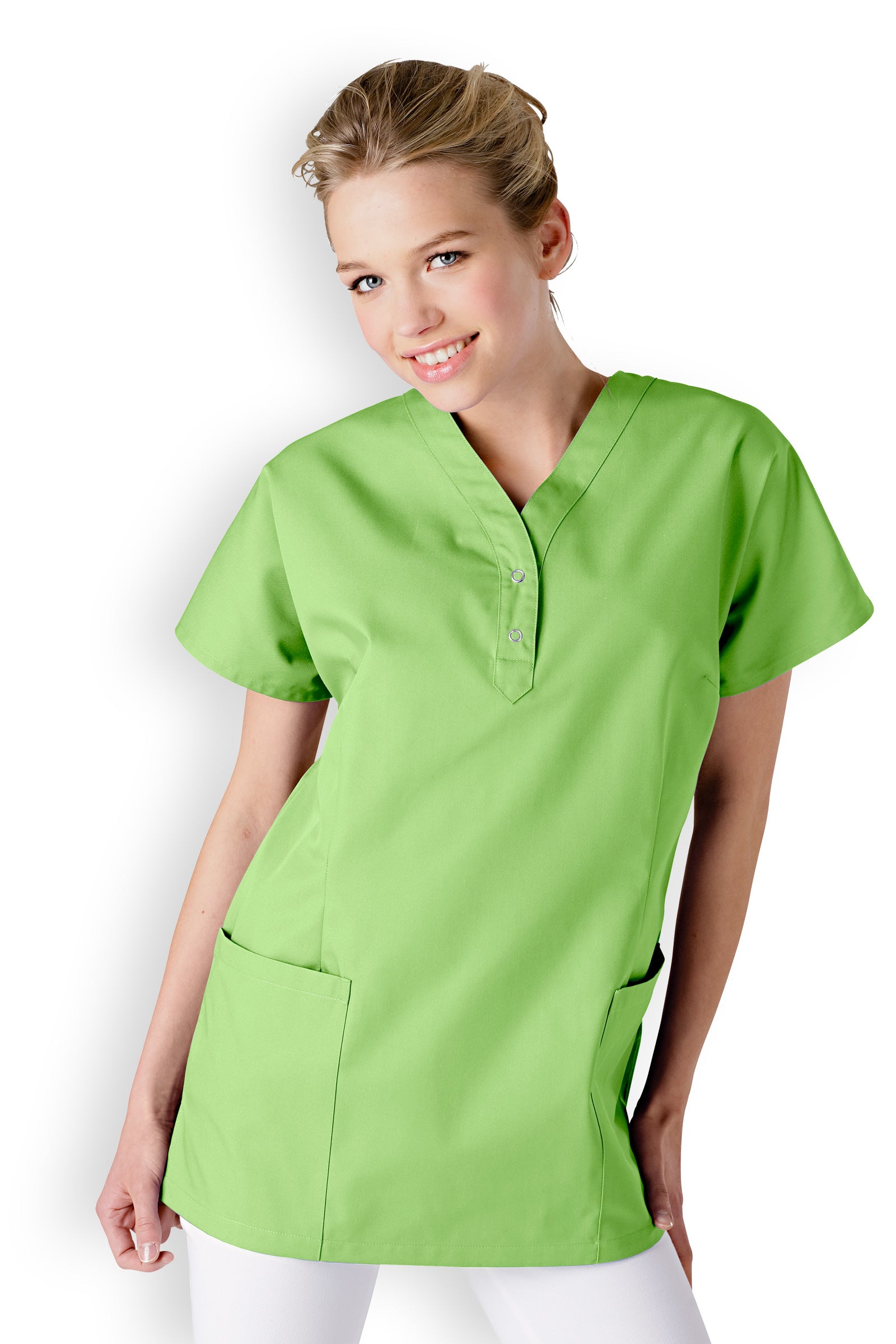 Tunique femme vert pomme 2 poches