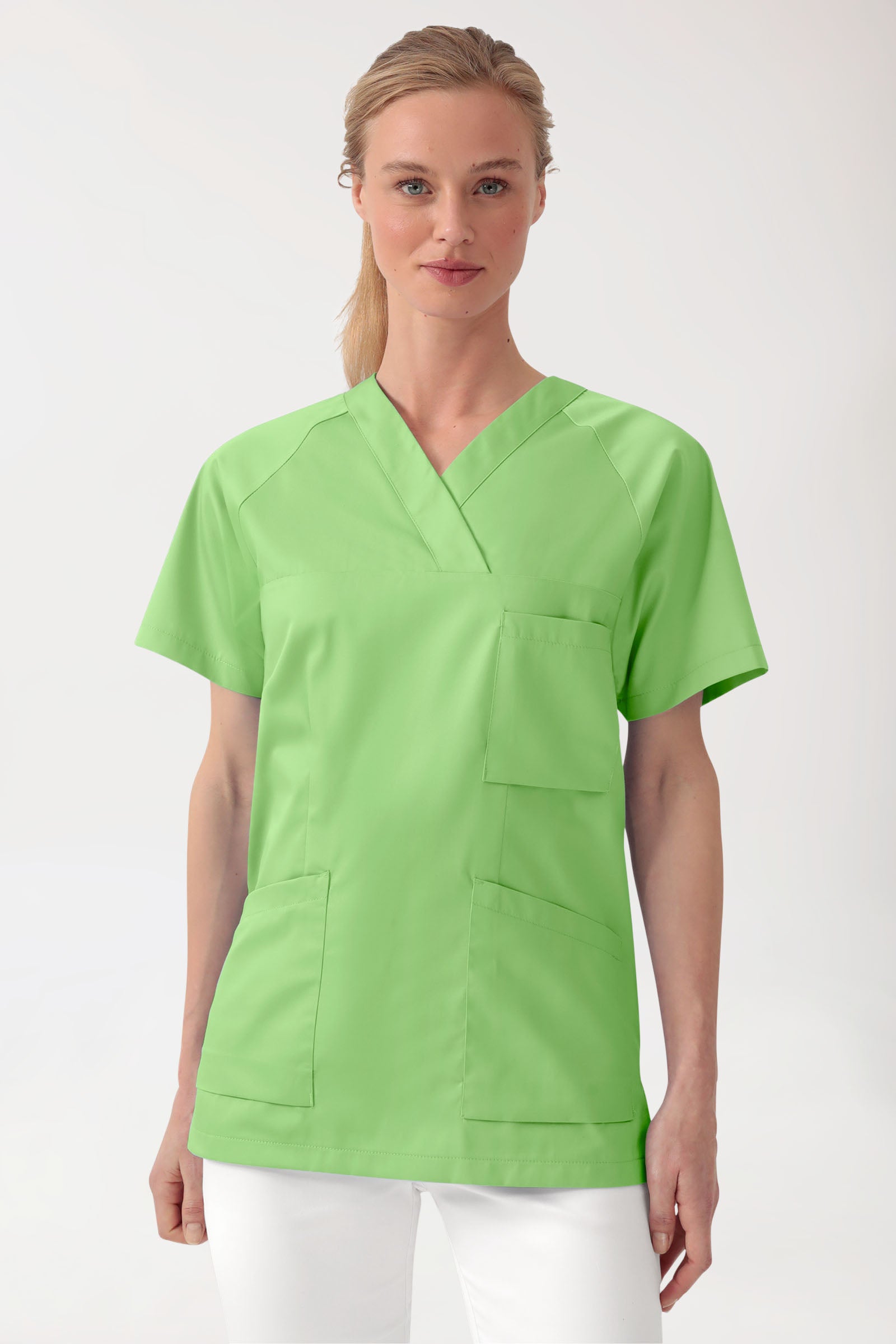 LA tunique médicale femme - Décolleté V vert pomme