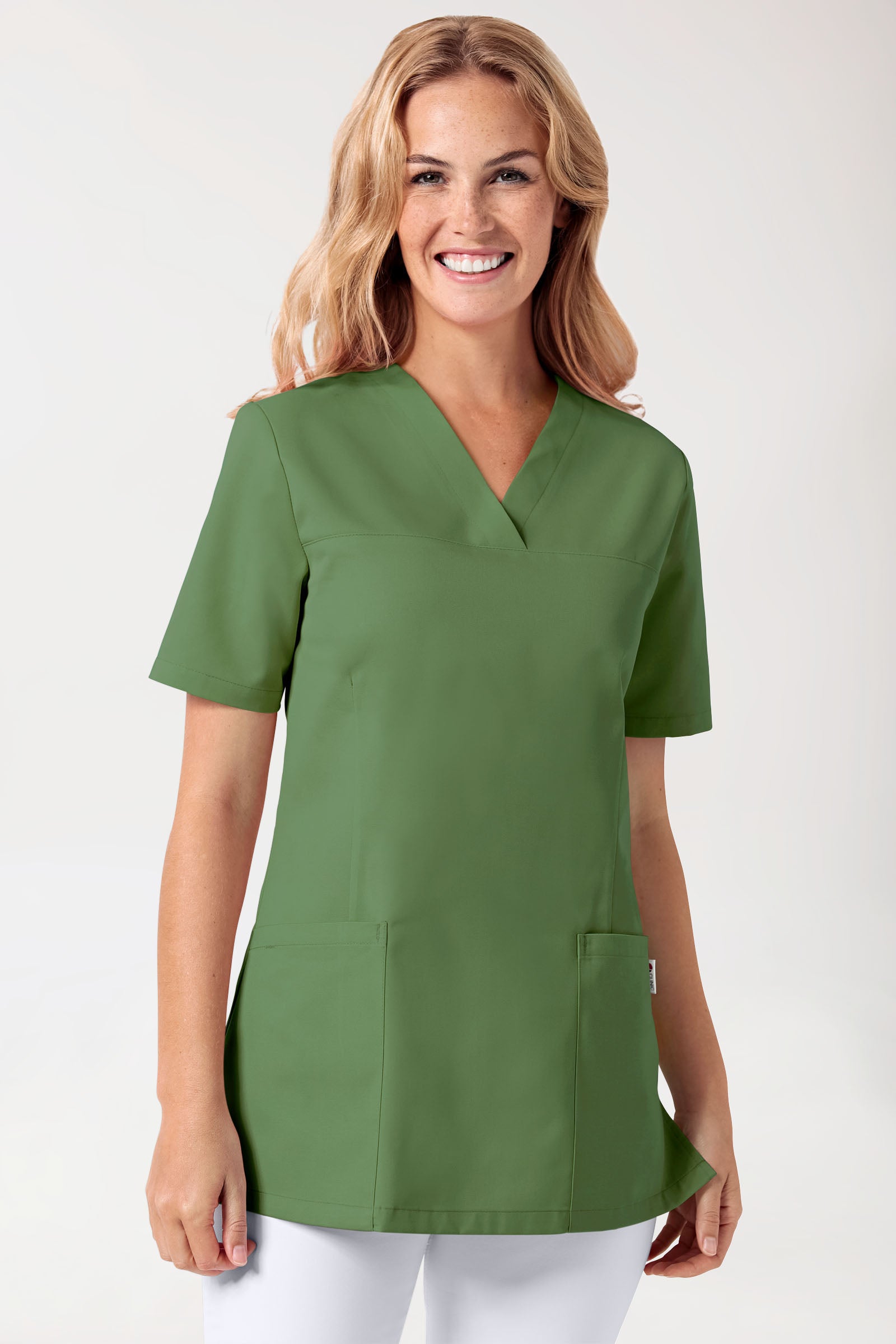 JUST STRONG Tunique Femme - Décolleté V vert prairie