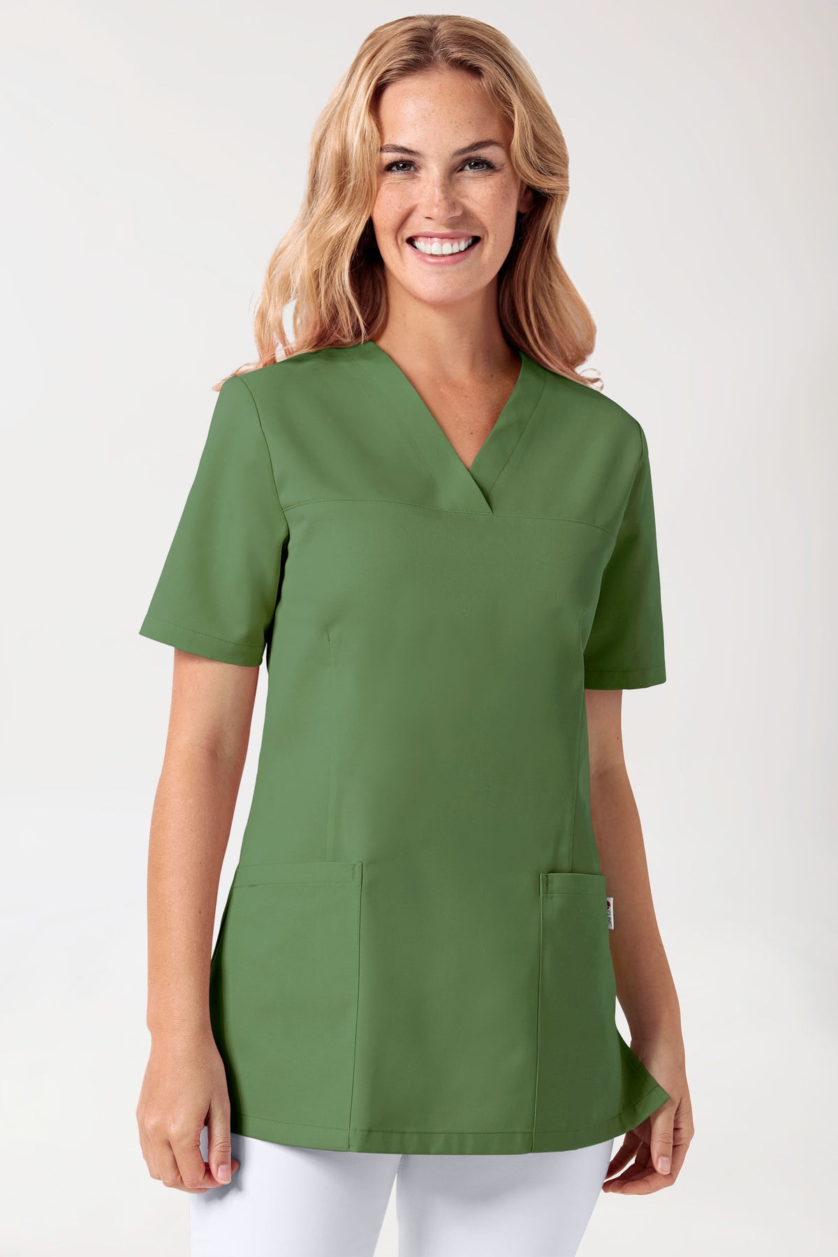 JUST STRONG Tunique Femme - Décolleté V vert prairie