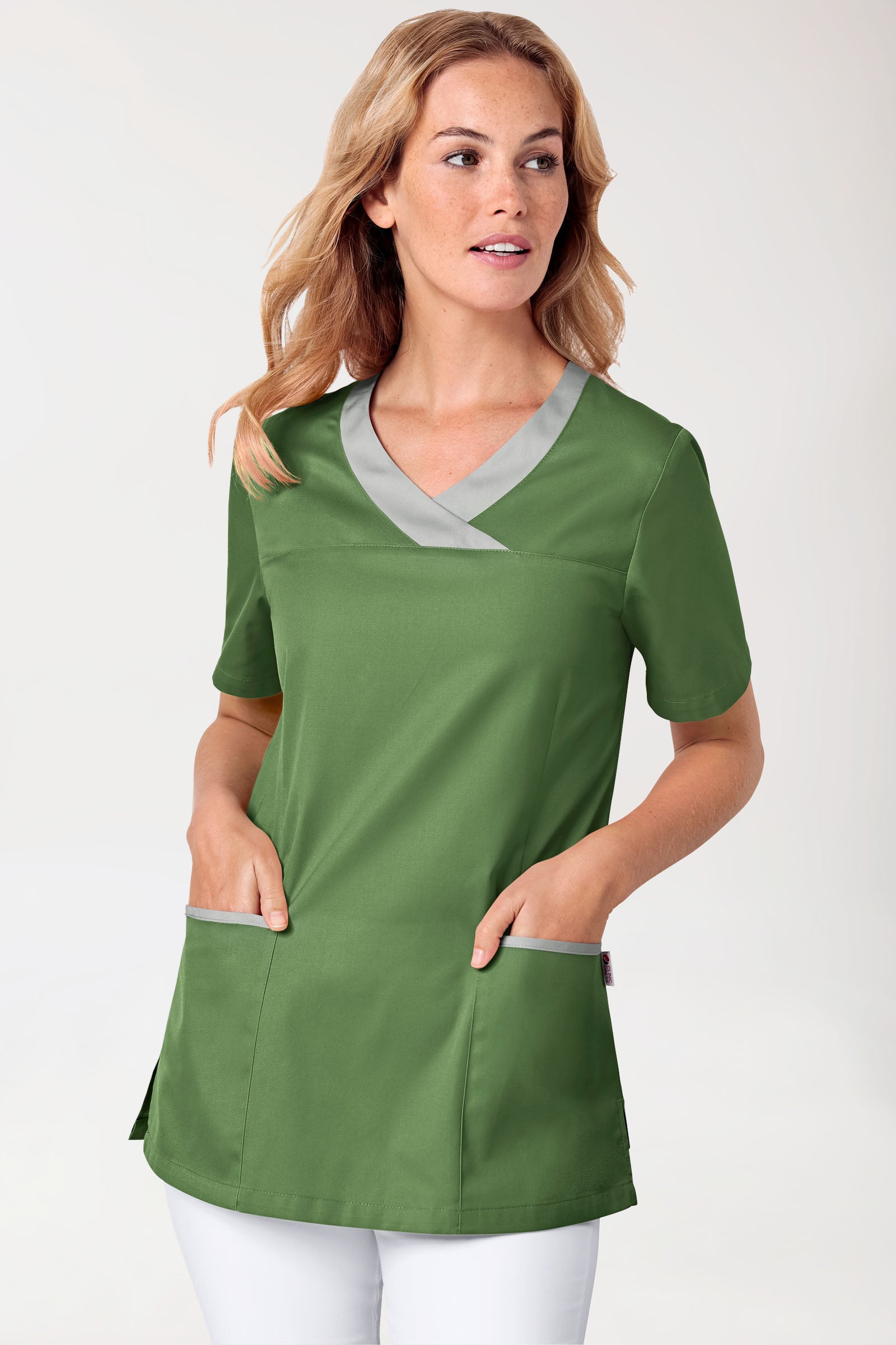 CORE Tunique Femme vert prairie/gris