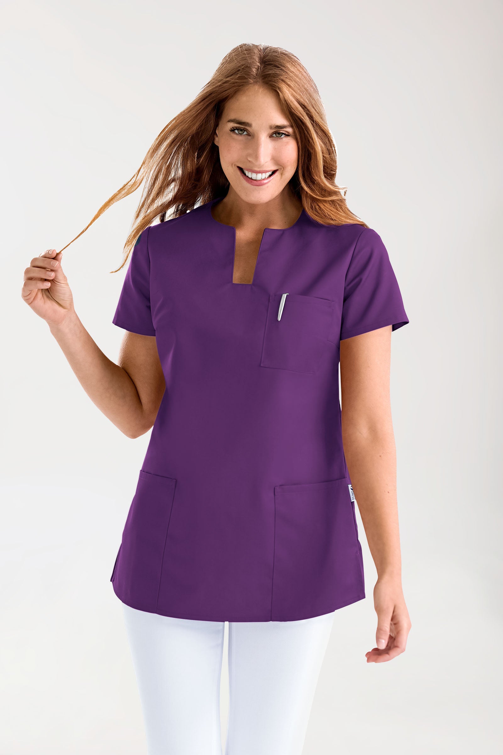 JUST STRONG Tunique Femme - Décolleté carré violet