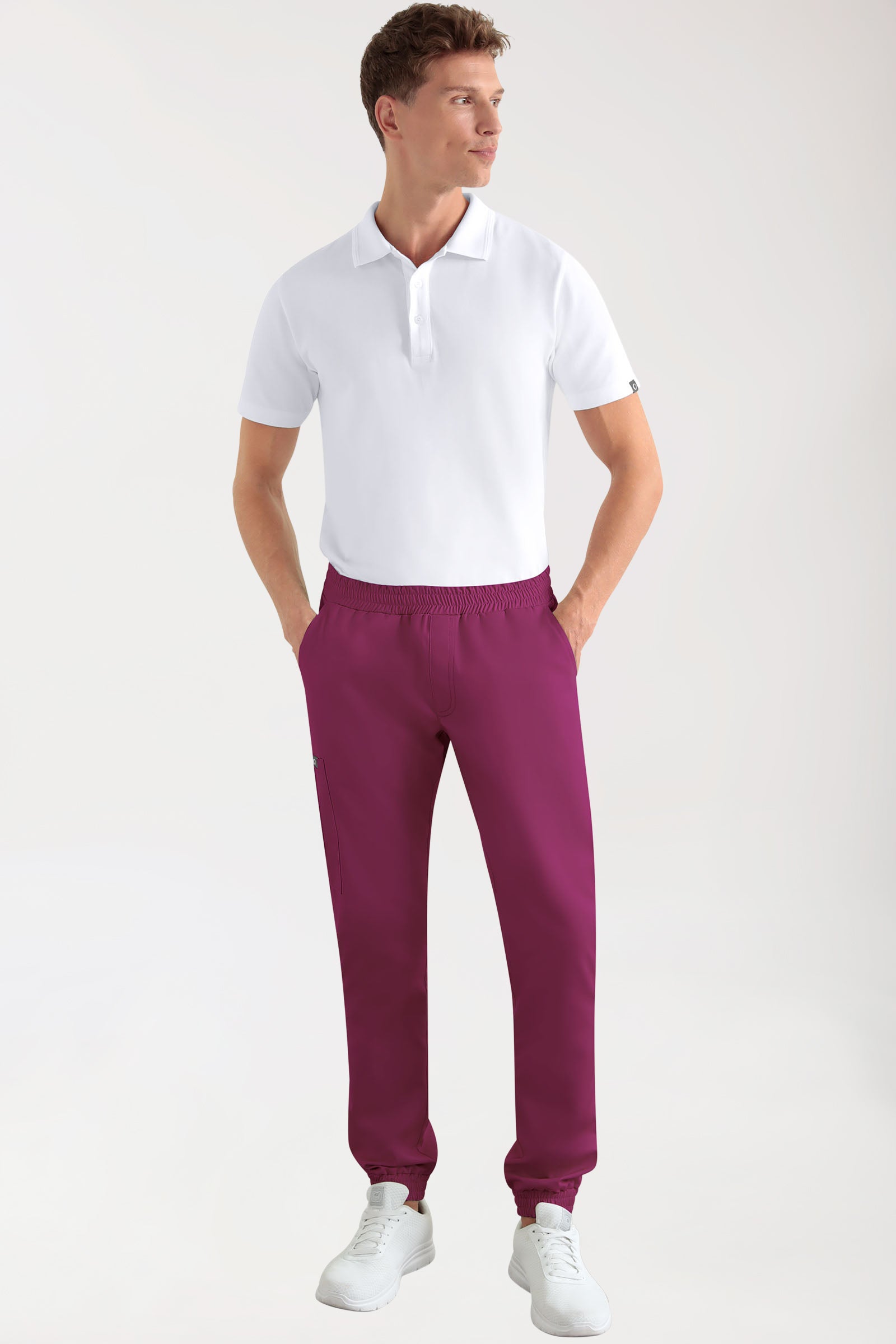 CORE Pantalon Cargo Homme – Style Jogpant berry