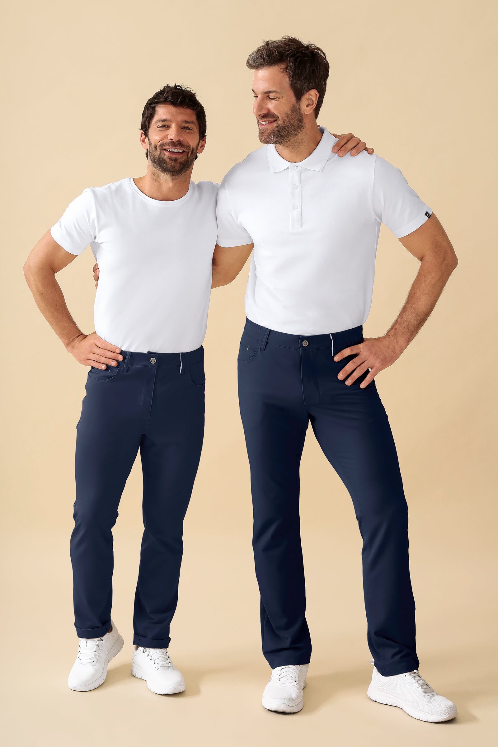 KAERE Pantalon Homme - 5 poches navy, Vue de face