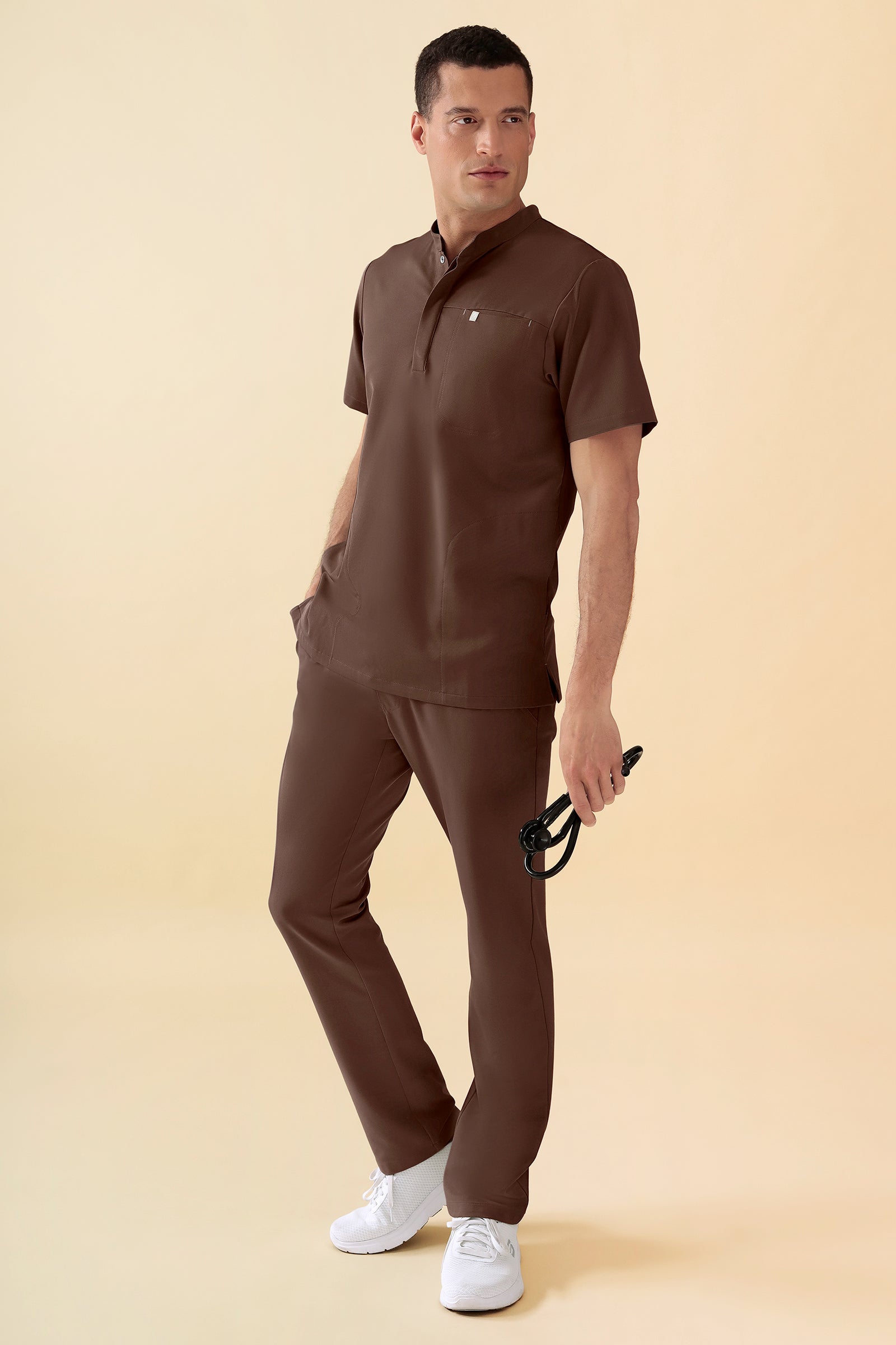 KAERE Pantalon Homme - sans poche cargo coffee