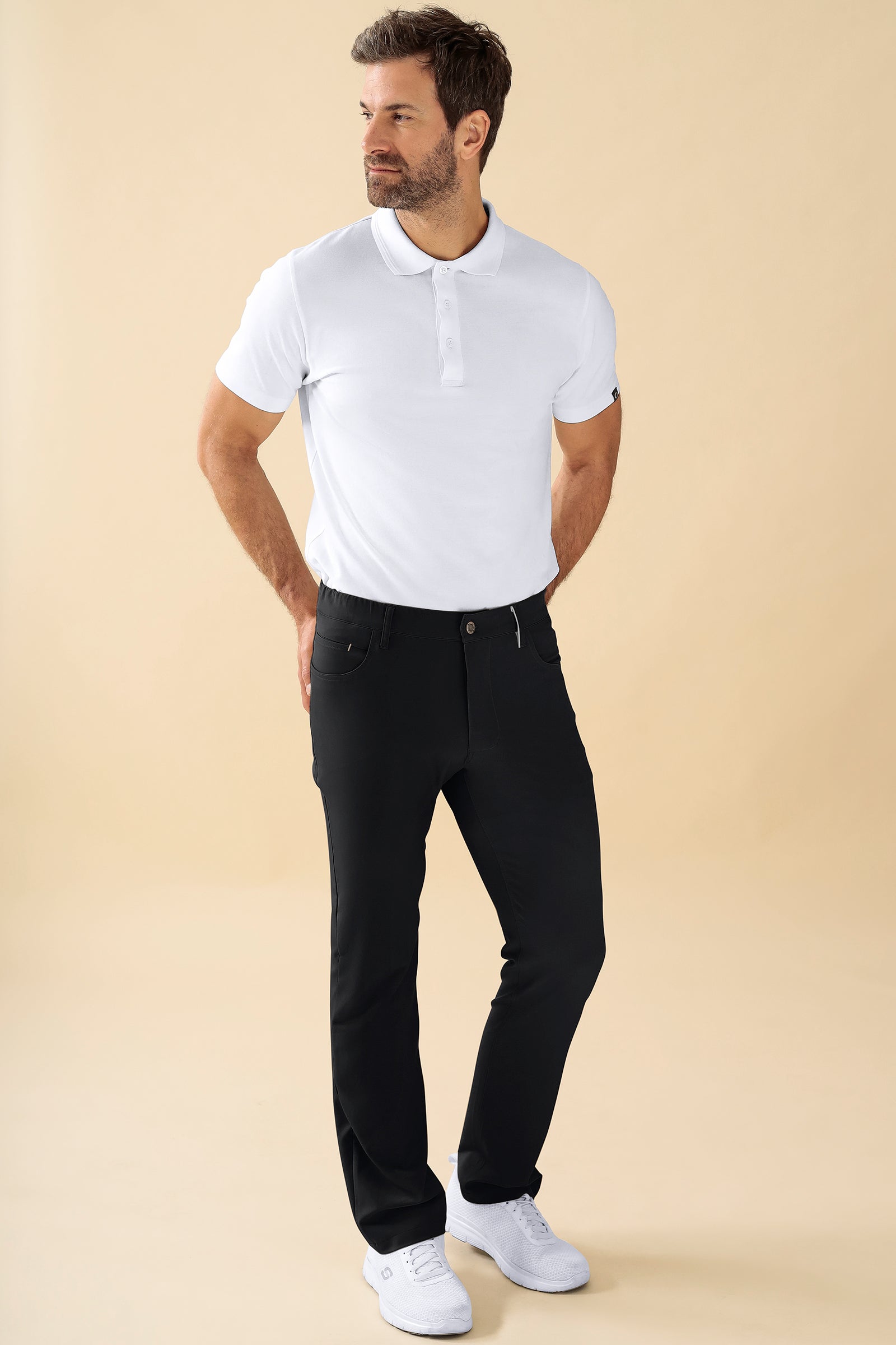 KAERE Pantalon Homme - 5 poches noir, Vue de face