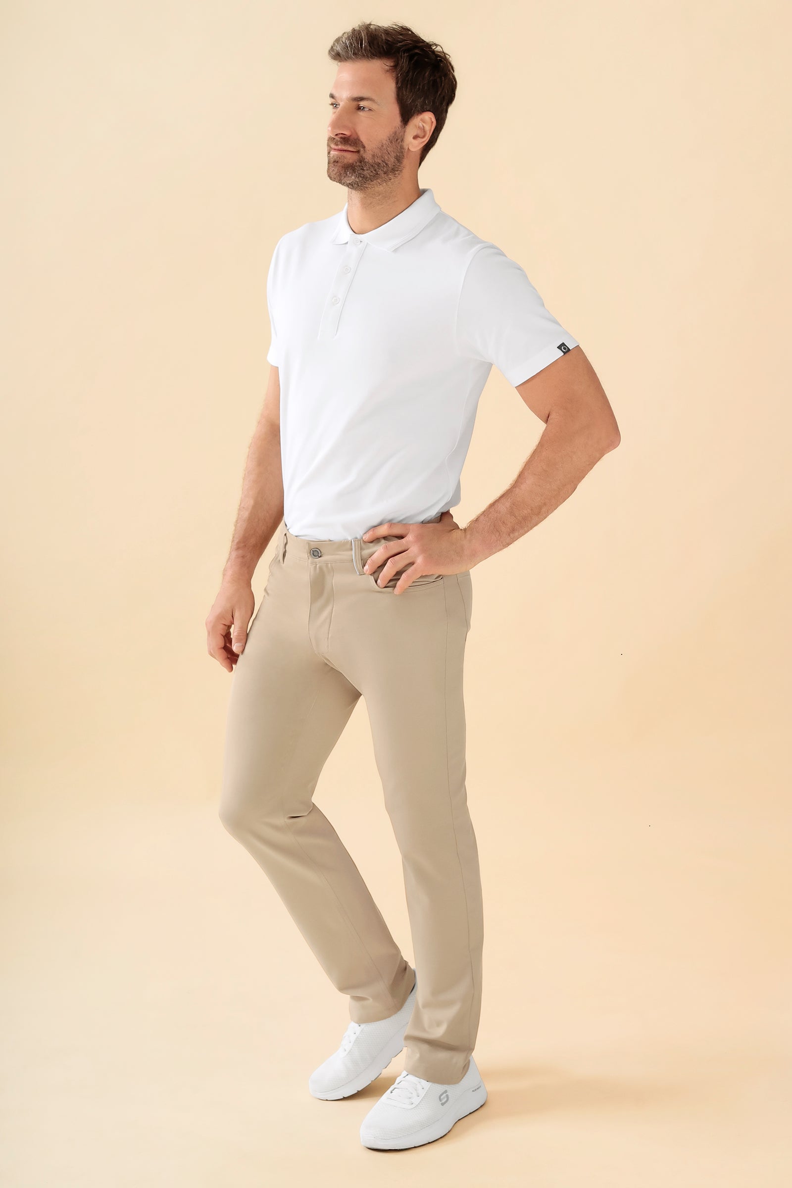 KAERE Pantalon Homme - 5 poches sable