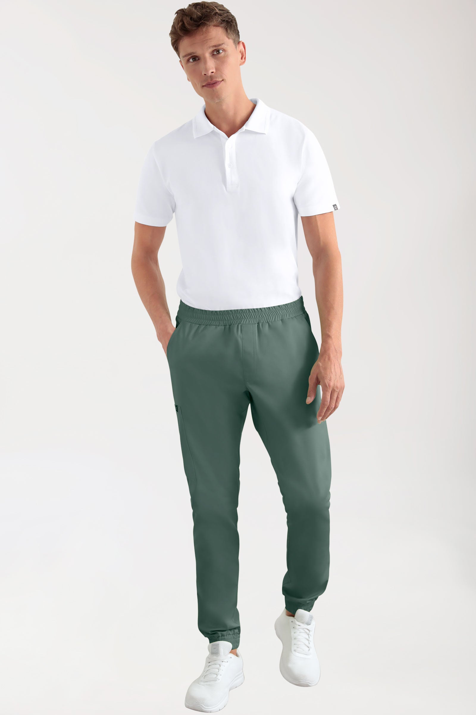 CORE Pantalon Cargo Homme – Style Jogpant vert foncé