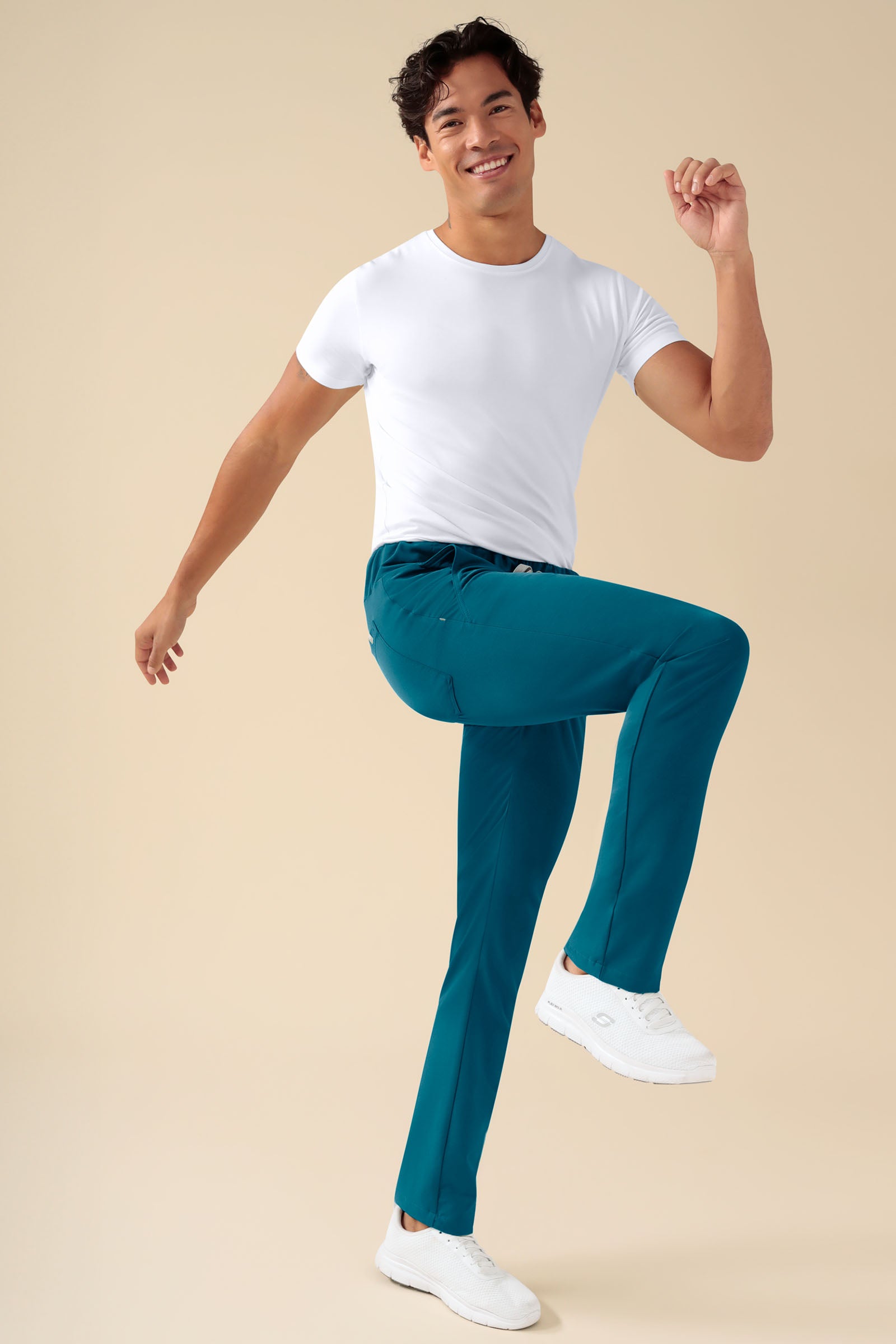 KAERE Pantalon Homme - sans poche cargo pétrole