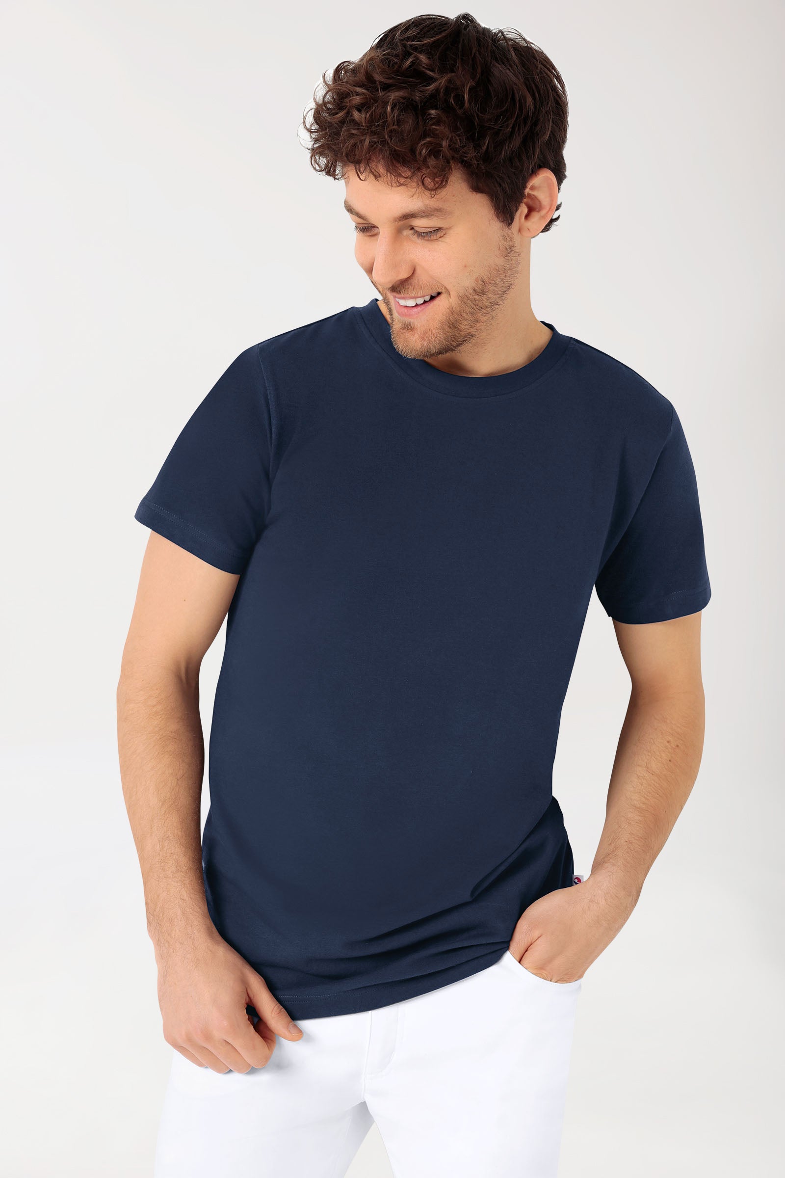 CORE T-shirt Homme - Encolure ronde bleu navy