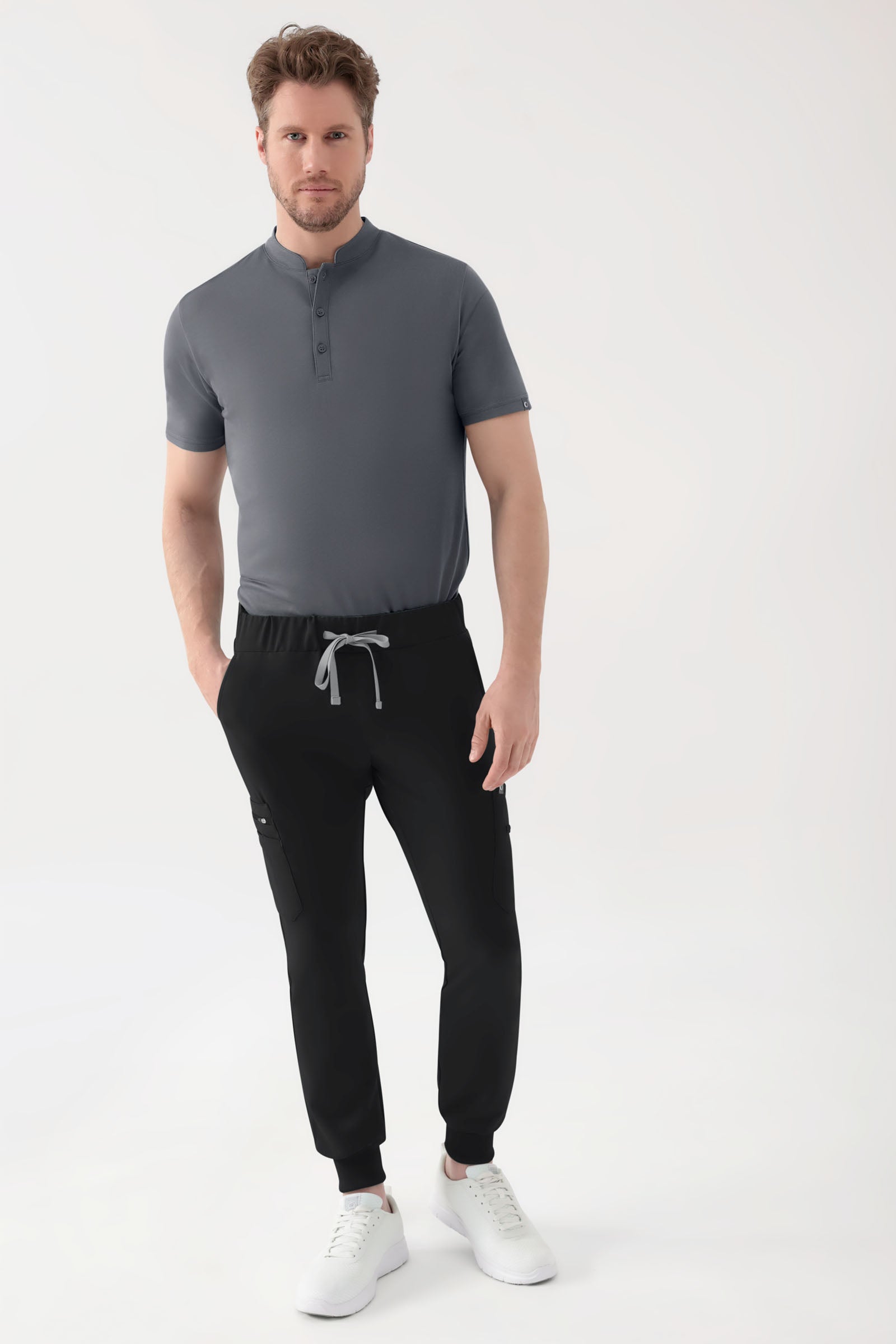 COMFY FLEX Shirt Stretch Homme - Col officier galet, Vue de face