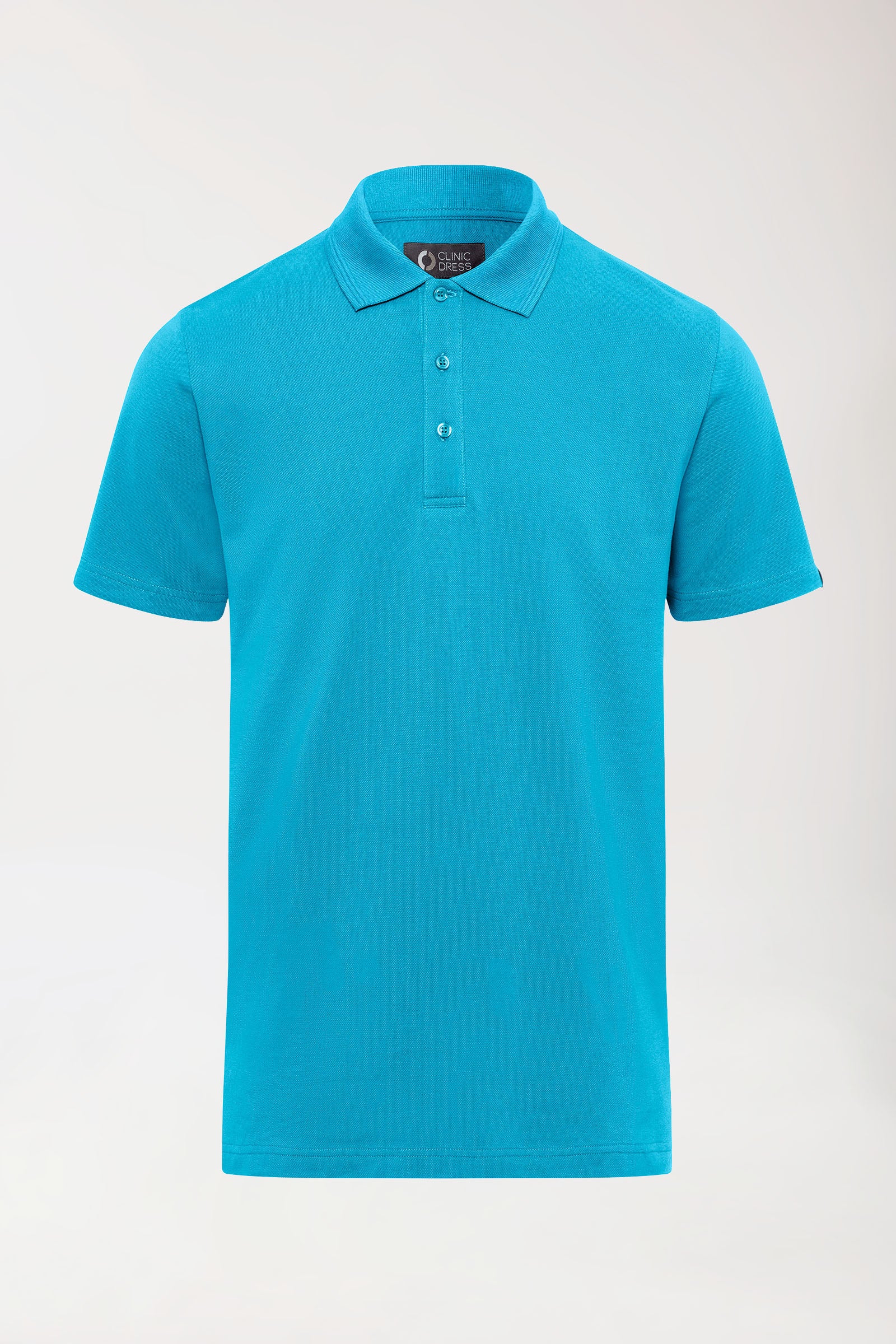 COMFY FLEX Shirt Stretch Homme - Col polo turquoise