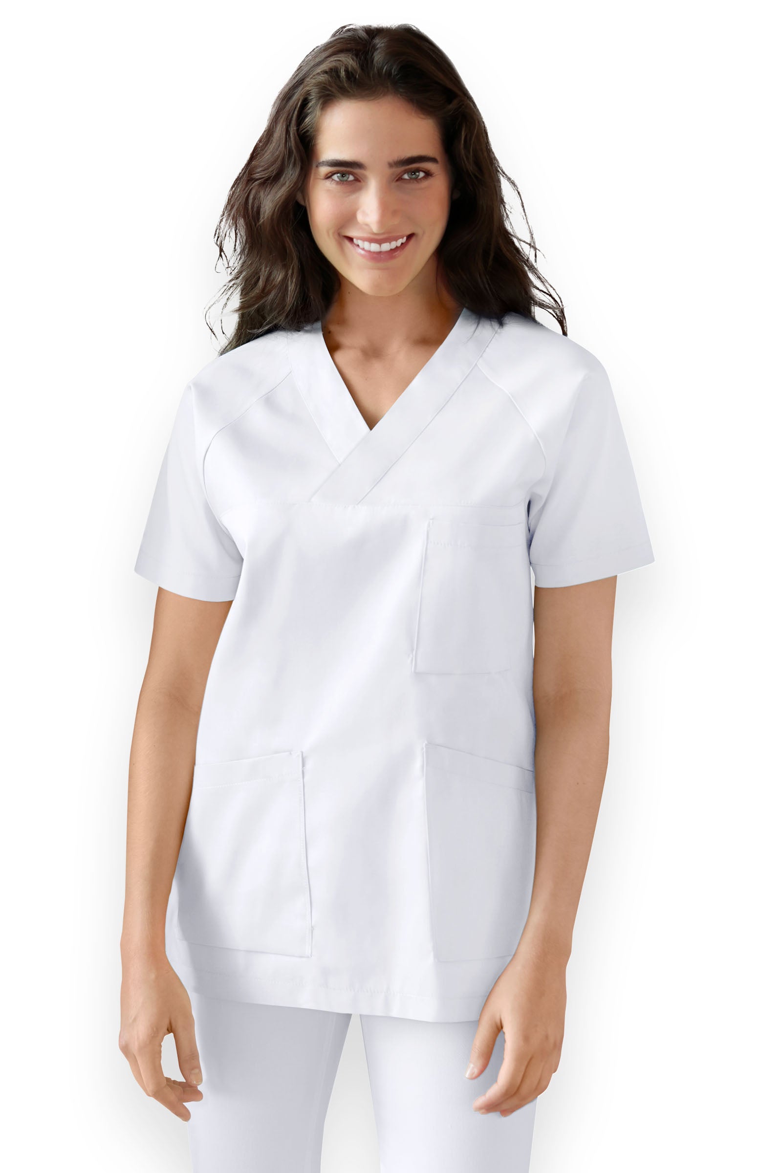 La tunique médicale mixte-Col V blanc