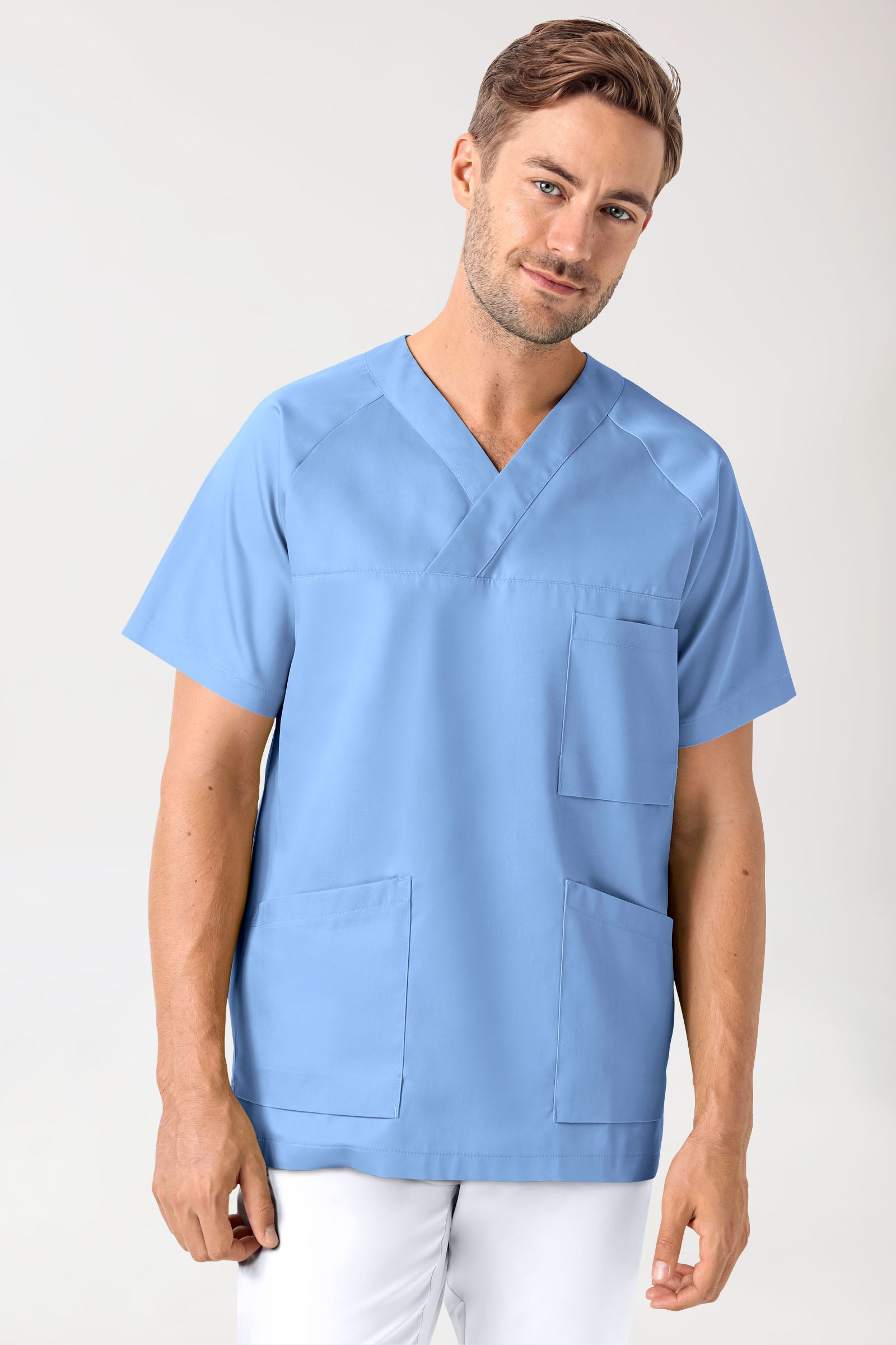 CORE Tunique Homme - Col V bleu ciel