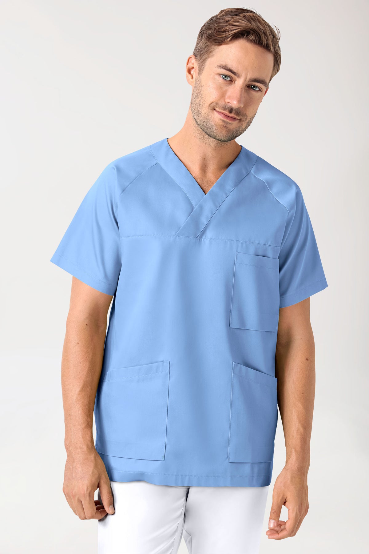 CORE Tunique Homme - Col V bleu ciel