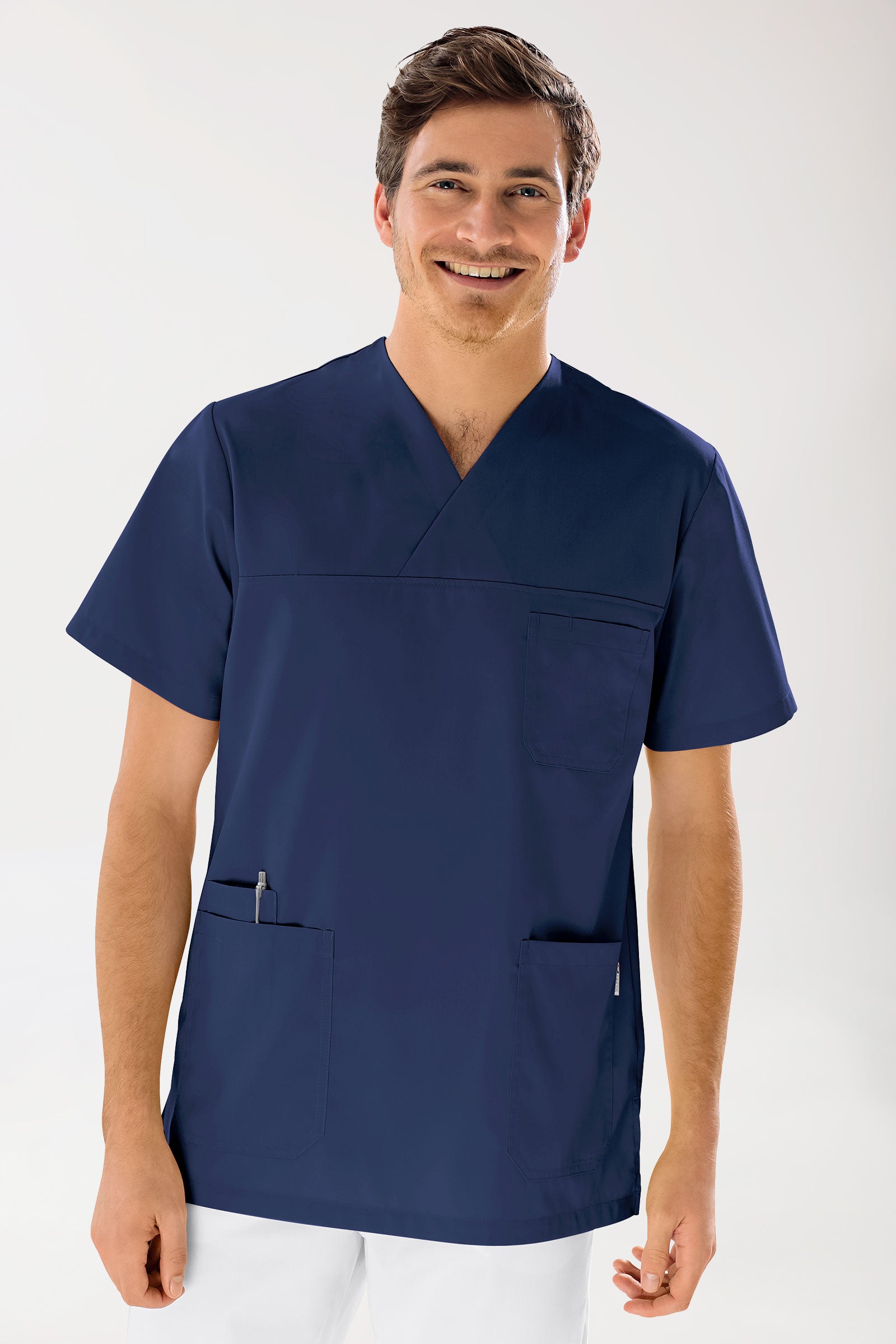 GREEN Tunique Homme - Col V bleu navy