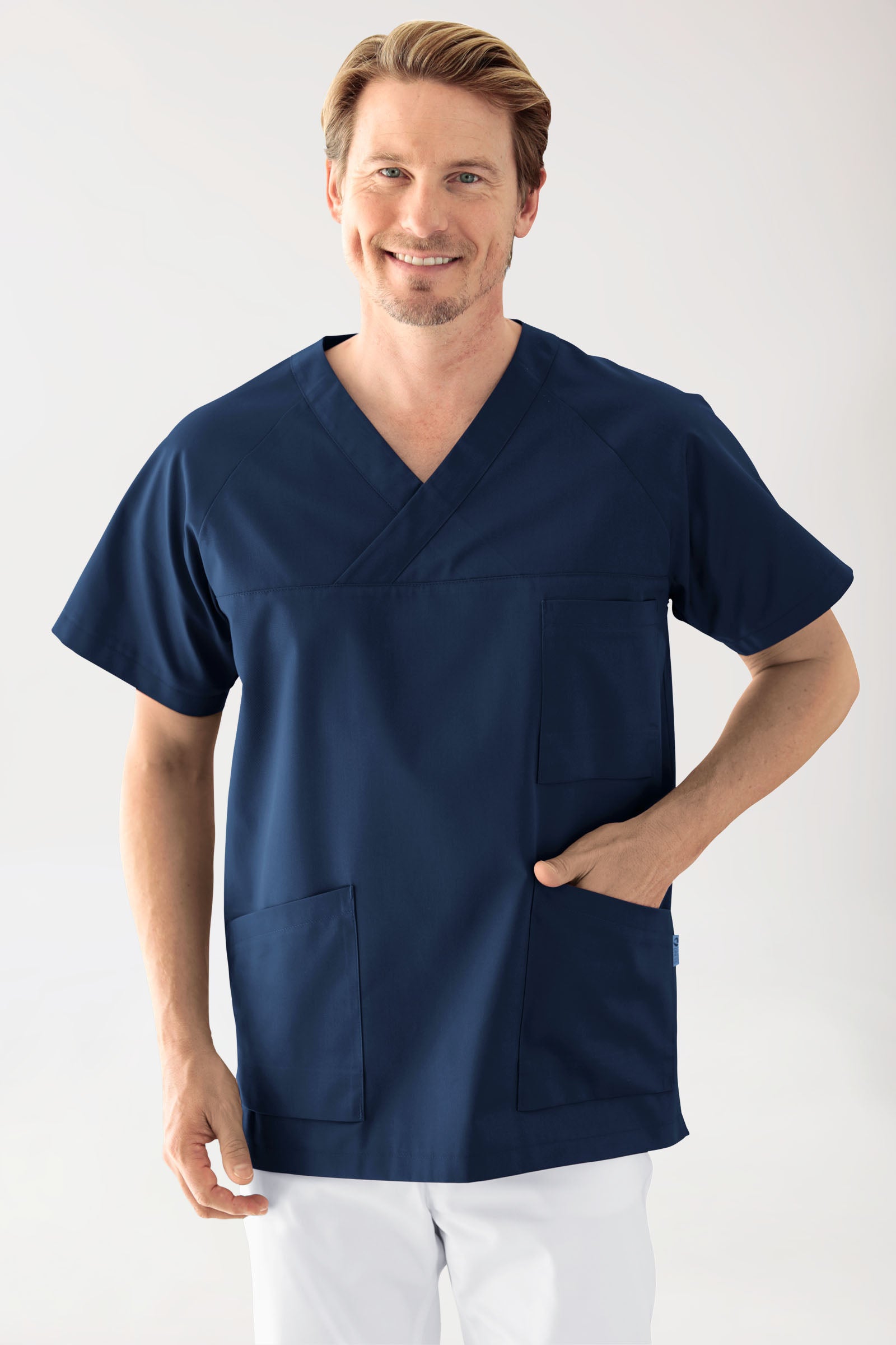 CORE Tunique Homme - Col V bleu navy