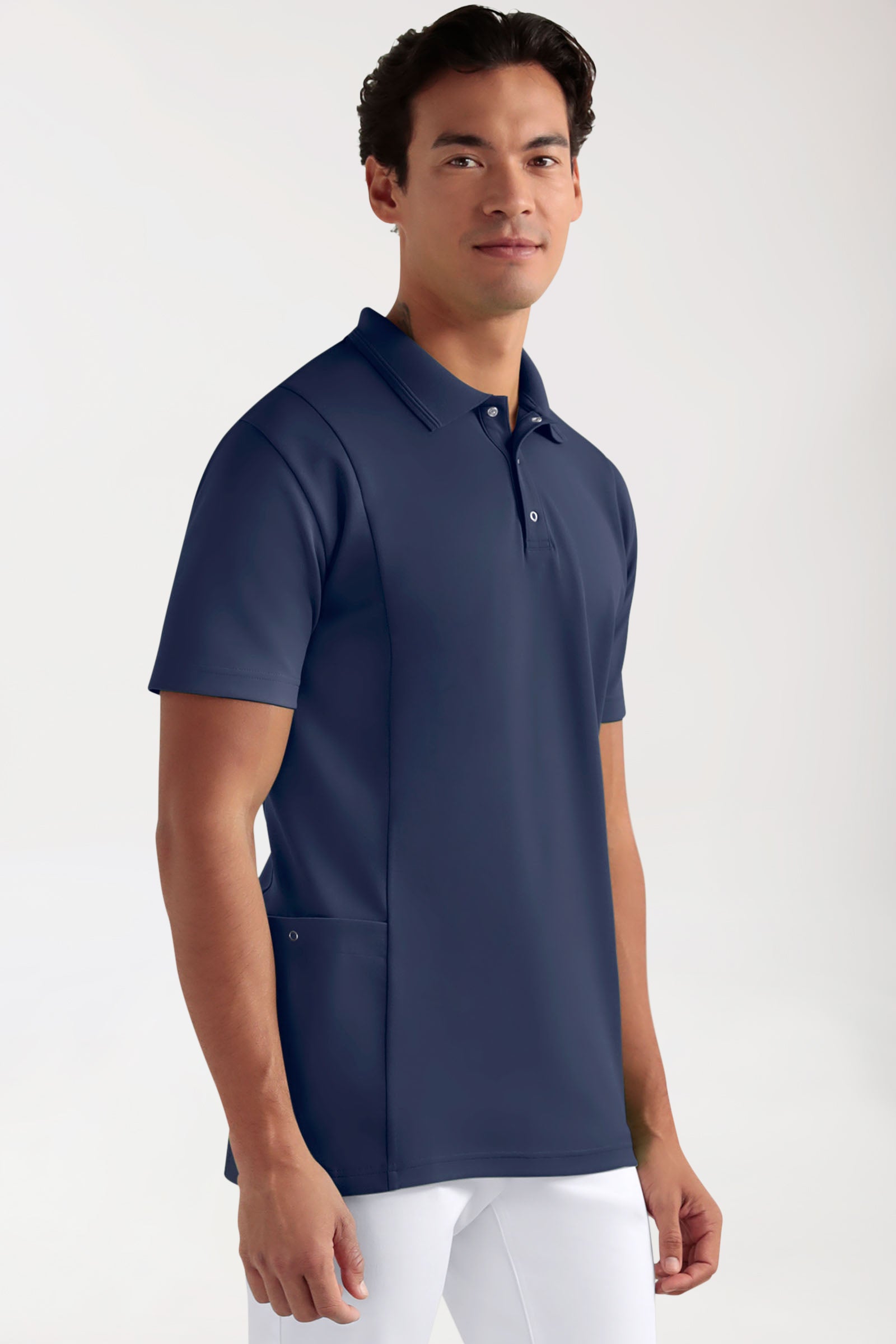 COMFY FLEX Tunique Stretch Homme - Col polo navy, Vue de face