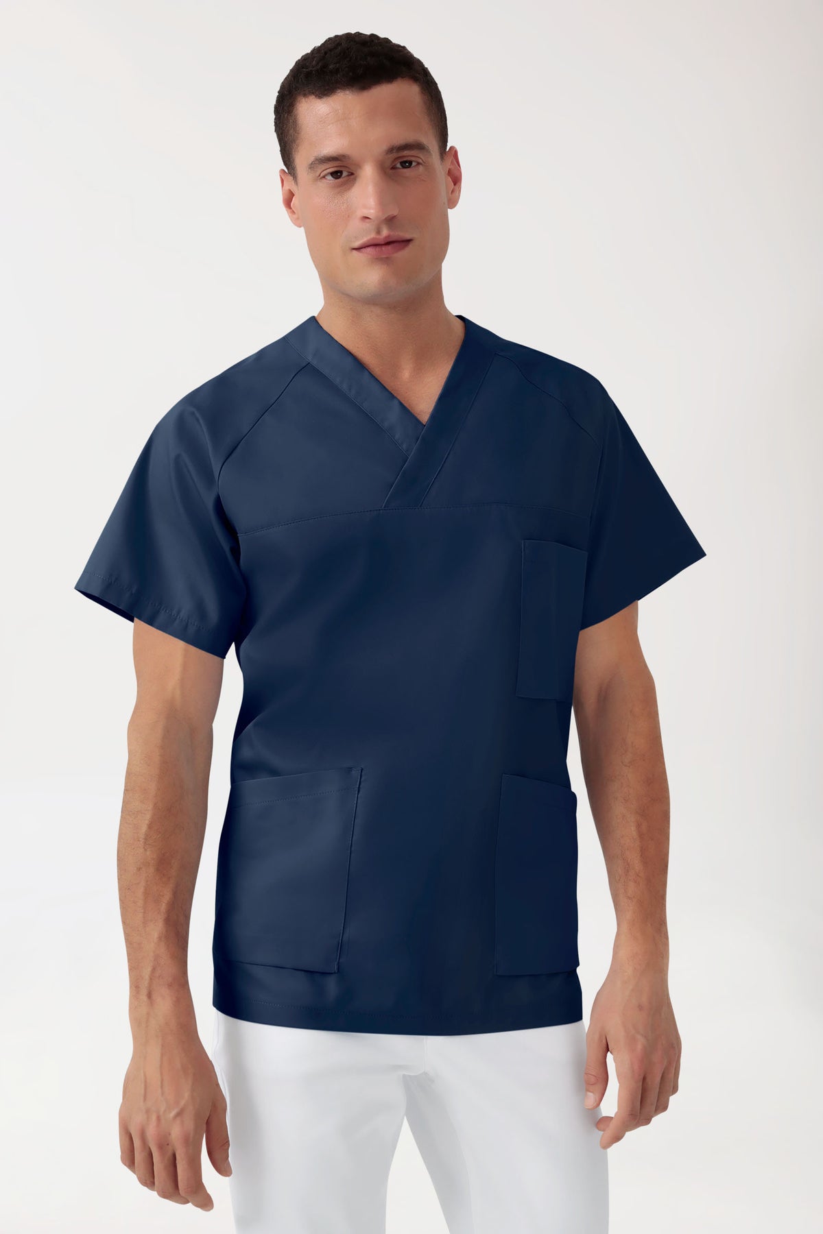 LA tunique médicale homme - Décolleté V navy