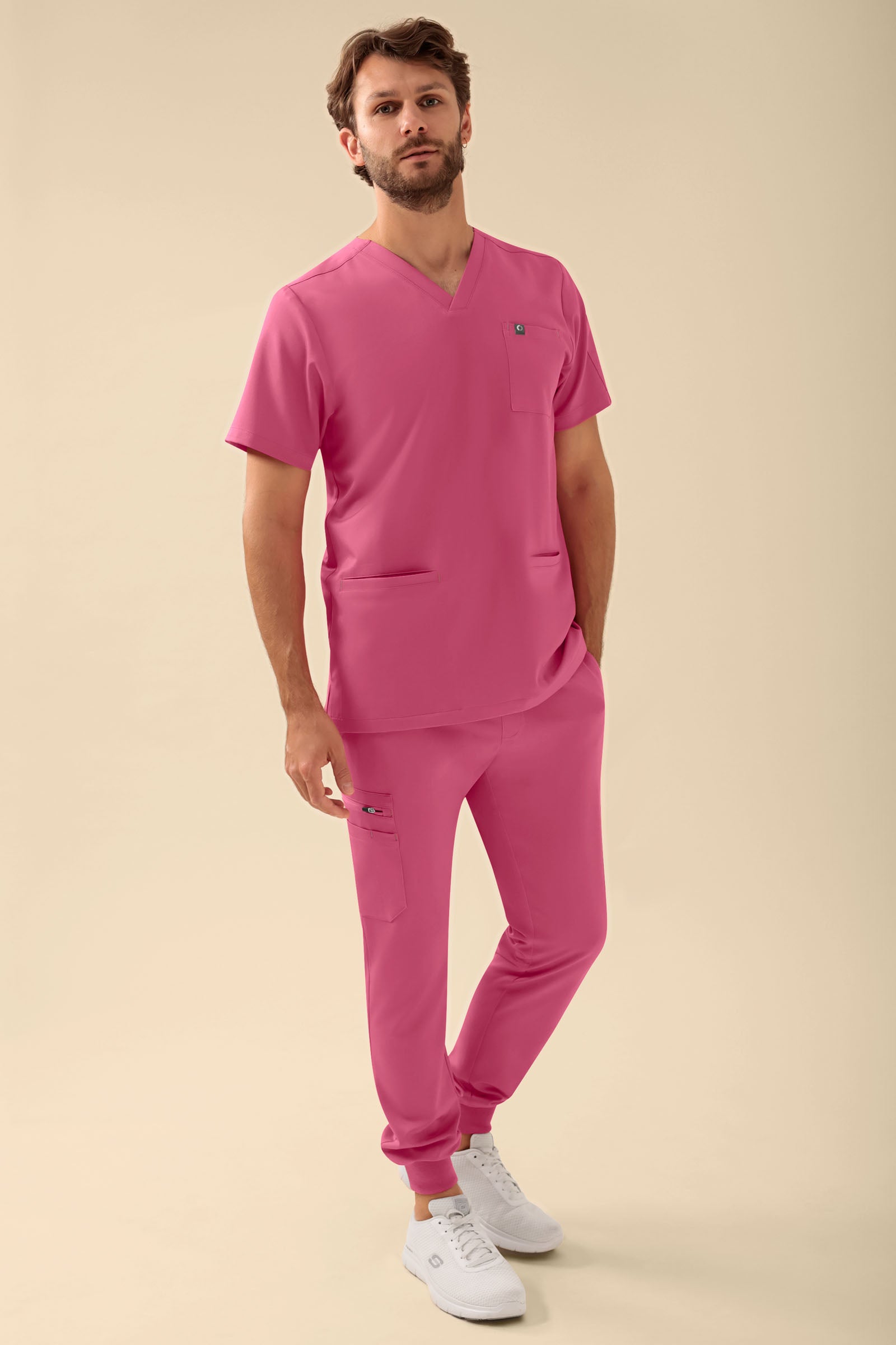 KAERE Tunique Homme - Col V bois de rose